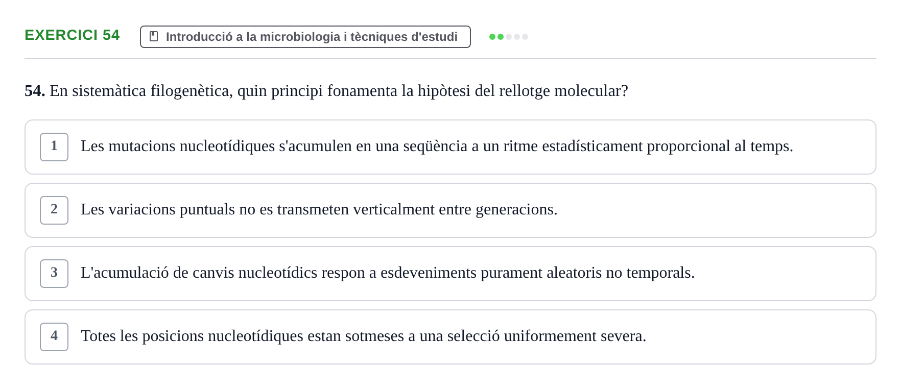 Enunciado: Problema 54 · Microbiología UB Juny 2019