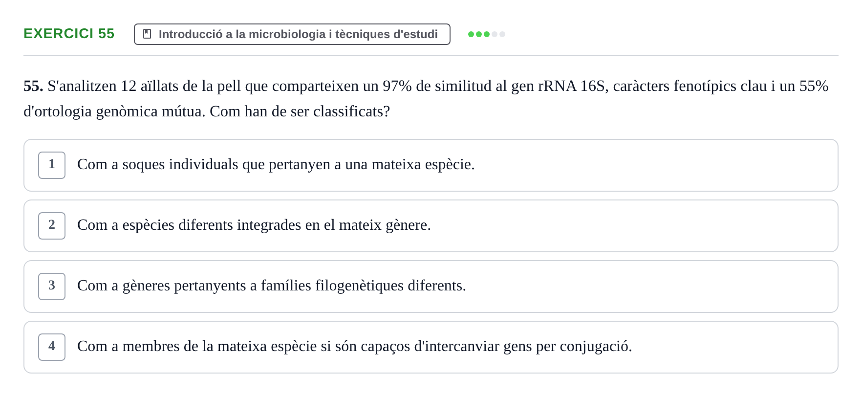 Enunciado: Problema 55 · Microbiología UB Juny 2019