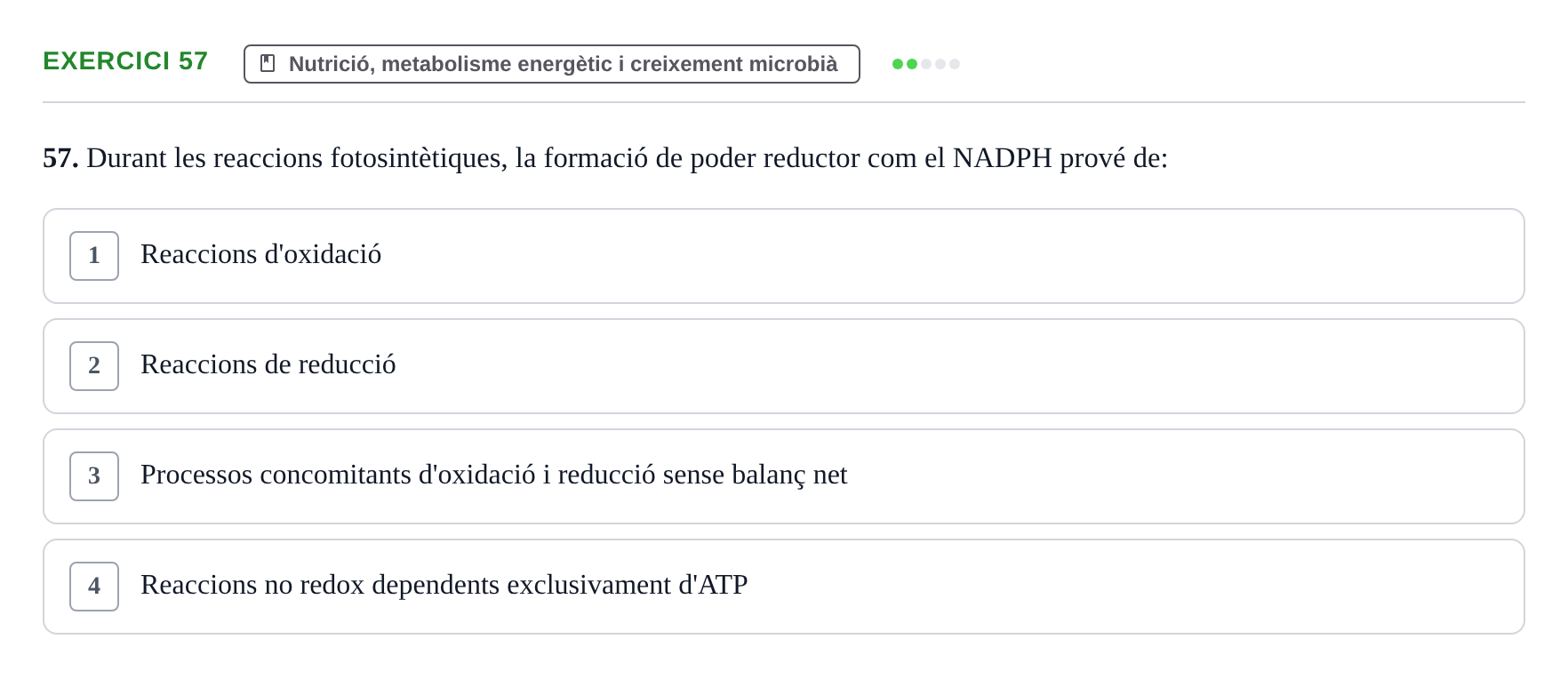 Enunciado: Problema 57 · Microbiología UB Juny 2019