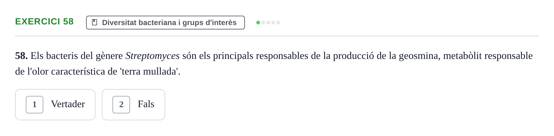 Enunciado: Problema 58 · Microbiología UB Juny 2019