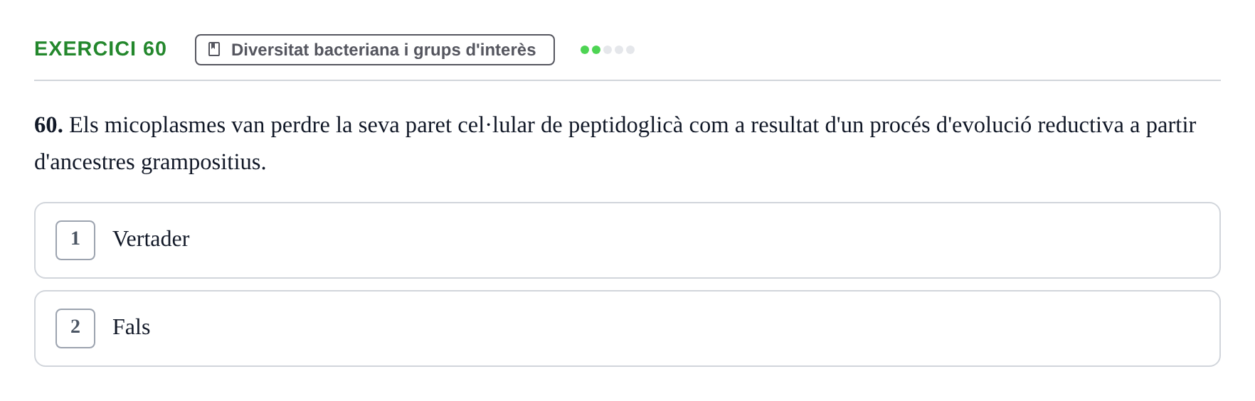 Enunciado: Problema 60 · Microbiología UB Juny 2019