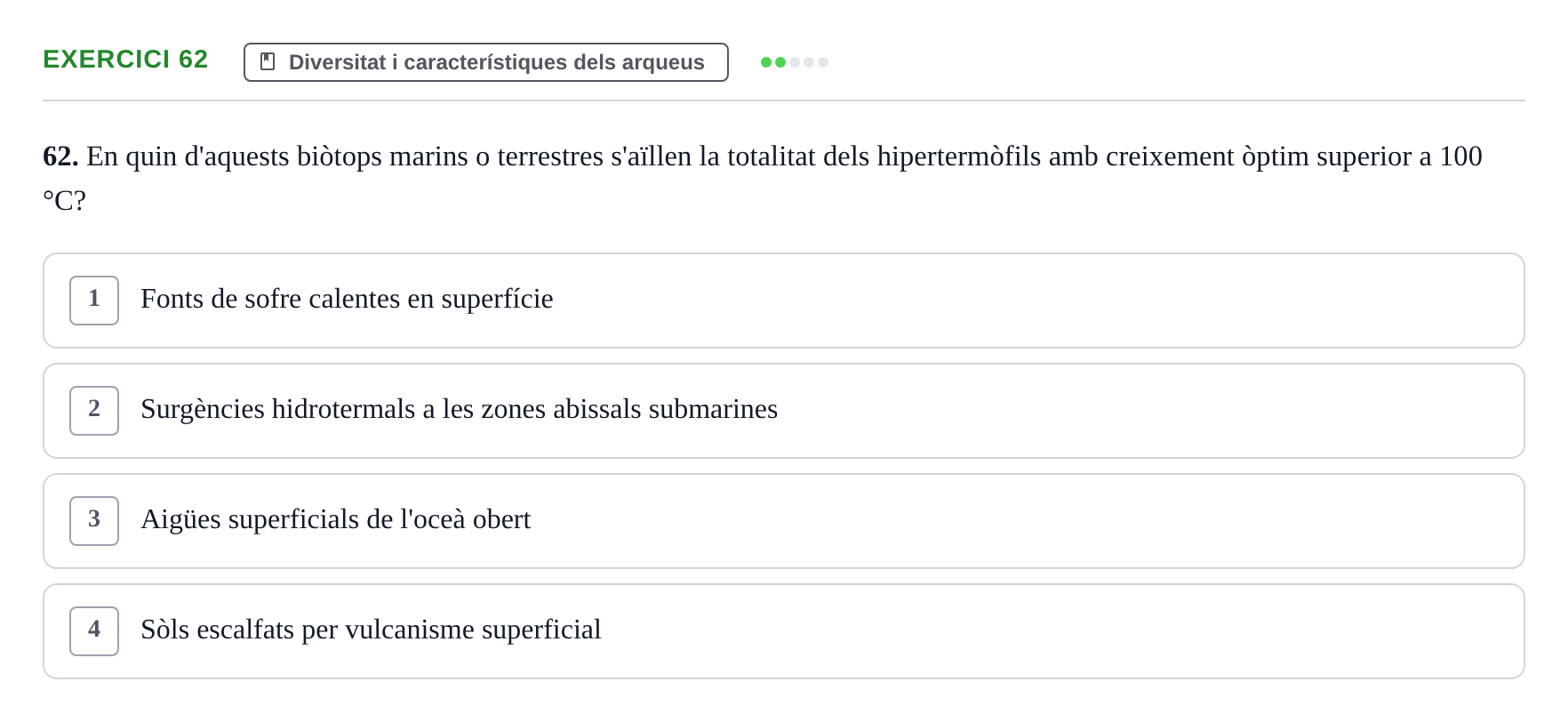 Enunciado: Problema 62 · Microbiología UB Juny 2019