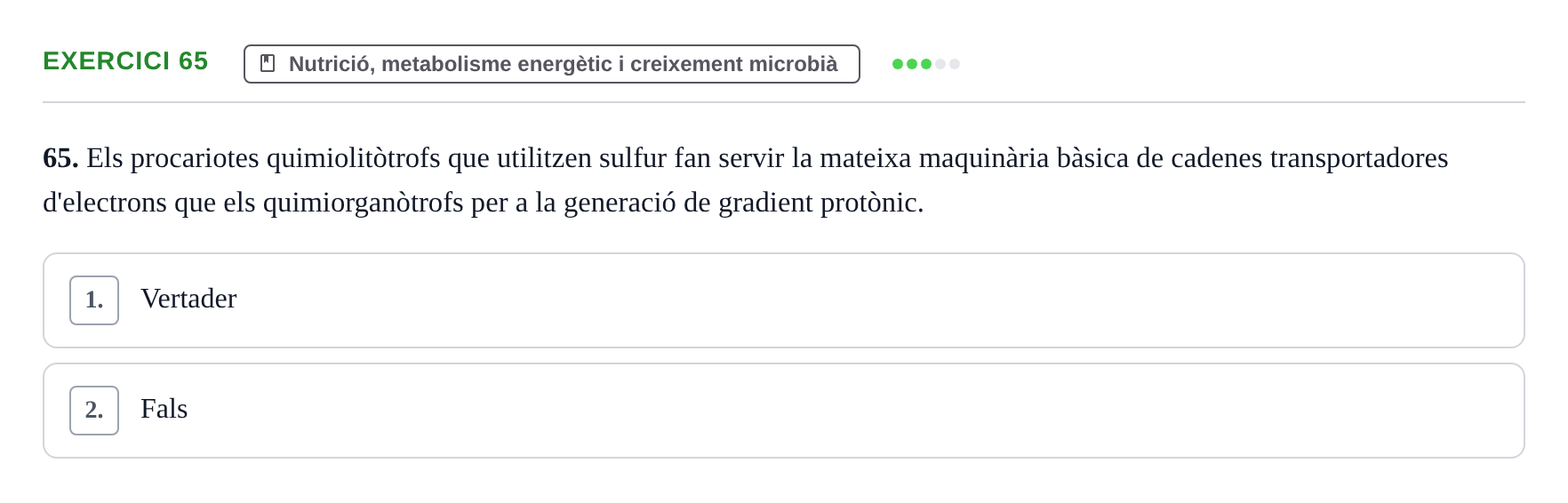 Enunciado: Problema 65 · Microbiología UB Juny 2019