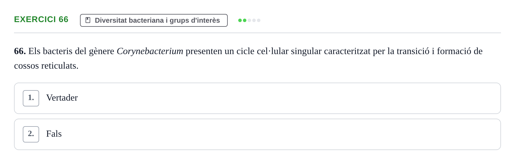 Enunciado: Problema 66 · Microbiología UB Juny 2019