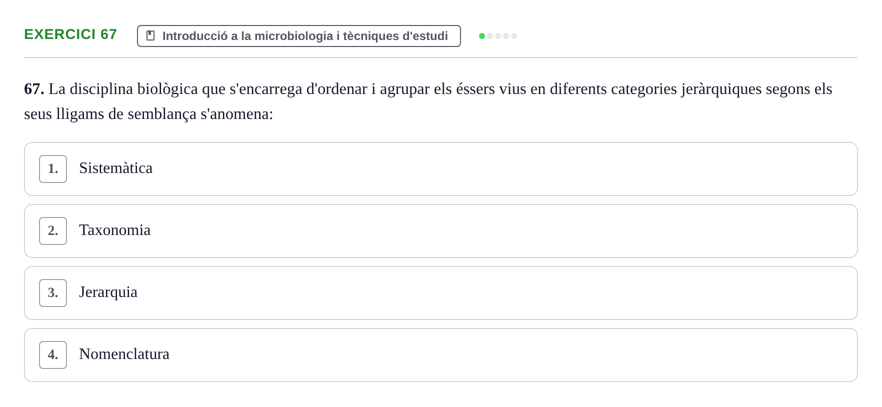 Enunciado: Problema 67 · Microbiología UB Juny 2019