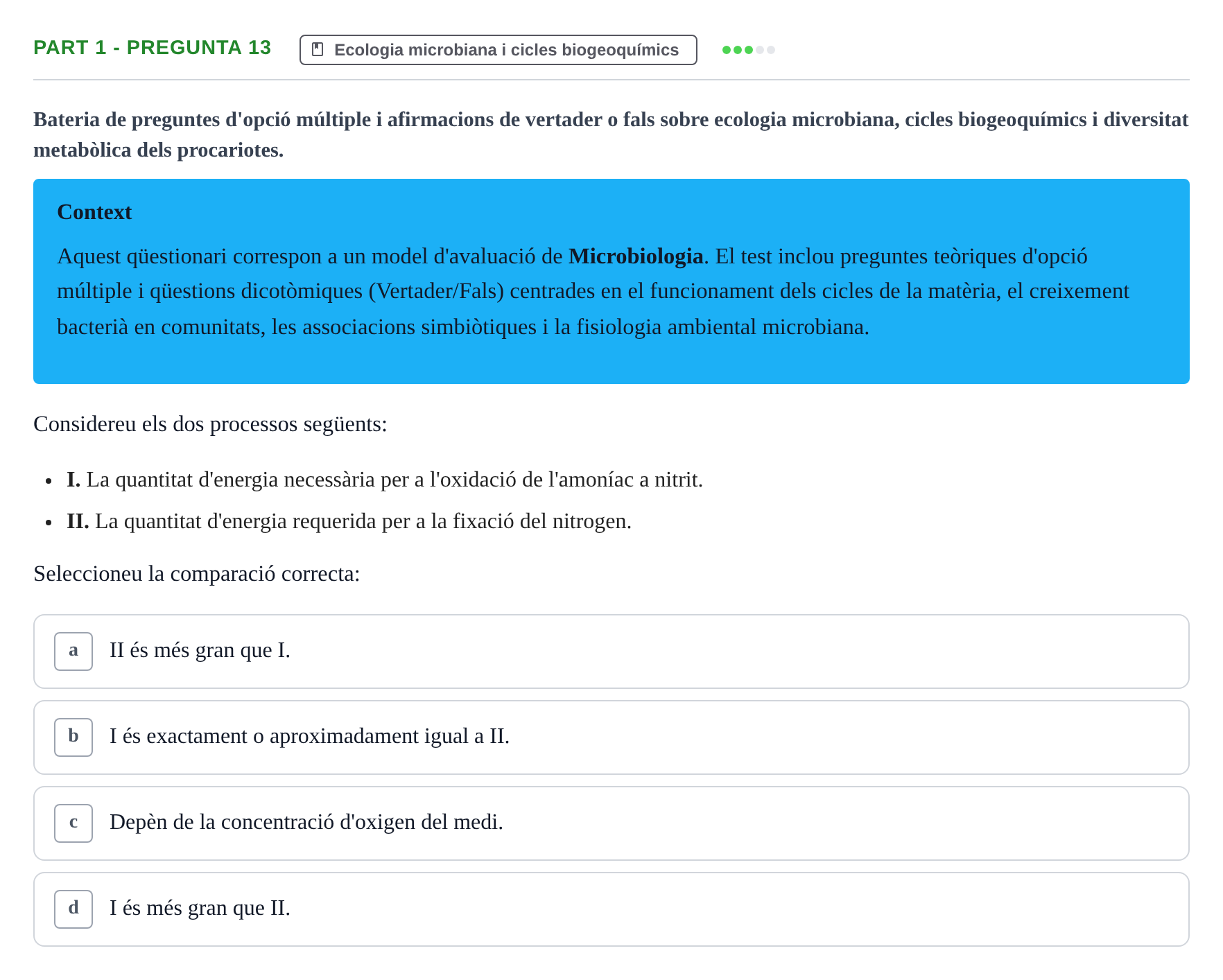 Enunciado: Part 1 - Pregunta 13 · Microbiología UB Exemples