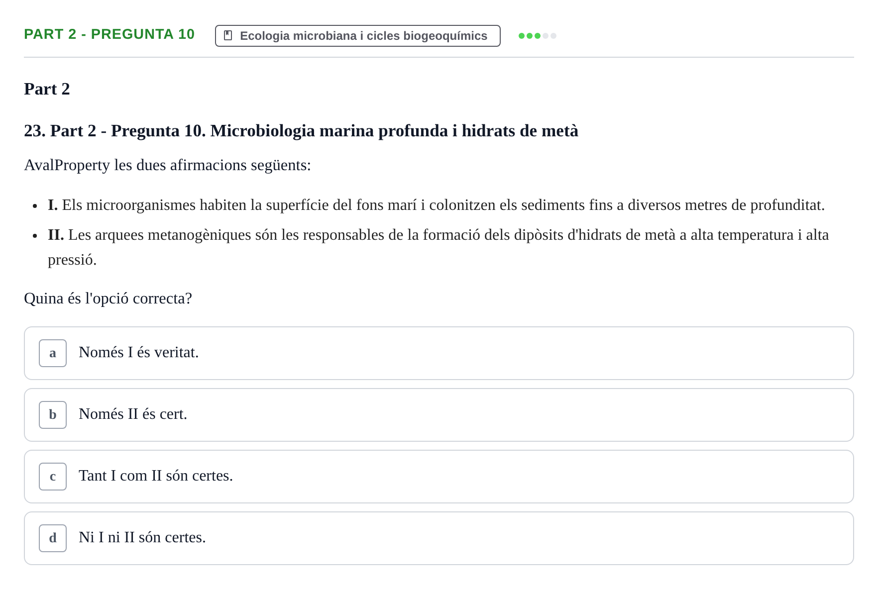 Enunciado: Part 2 - Pregunta 10 · Microbiología UB Exemples