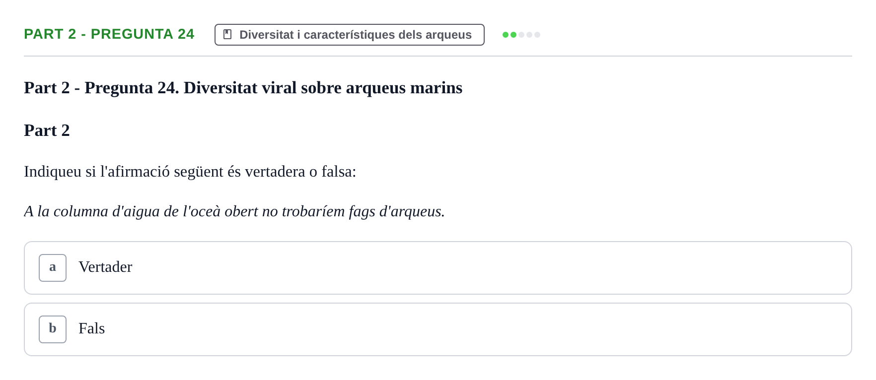 Enunciado: Part 2 - Pregunta 24 · Microbiología UB Exemples
