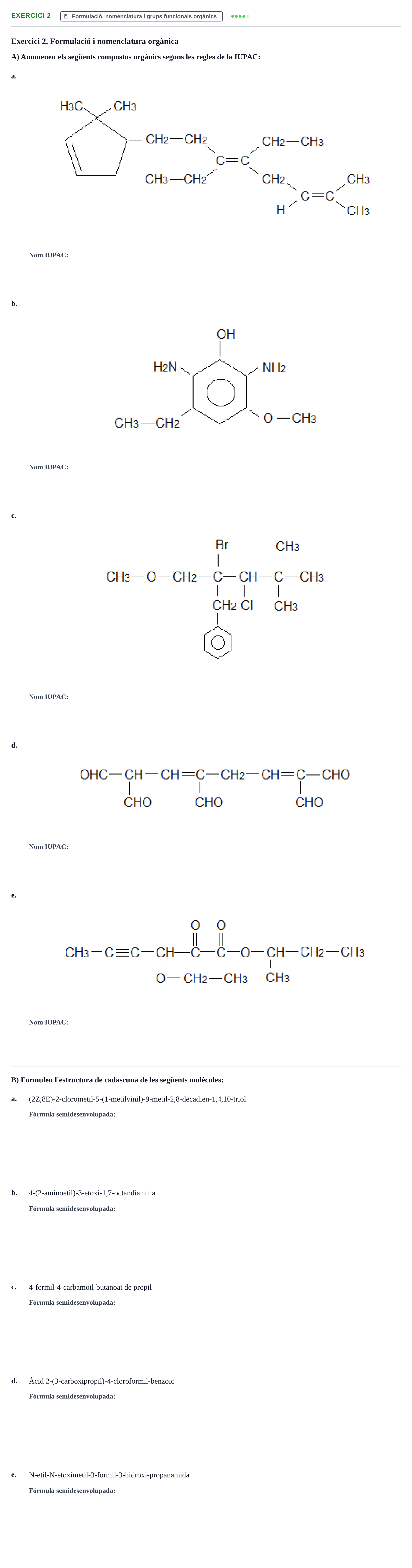 Enunciado: Exercici 2 · Química UB 2017
