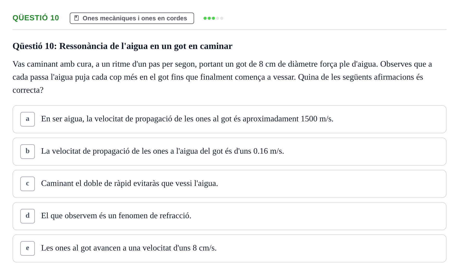 Enunciado: Ejercicio Qüestió 10 · Física UB 2021