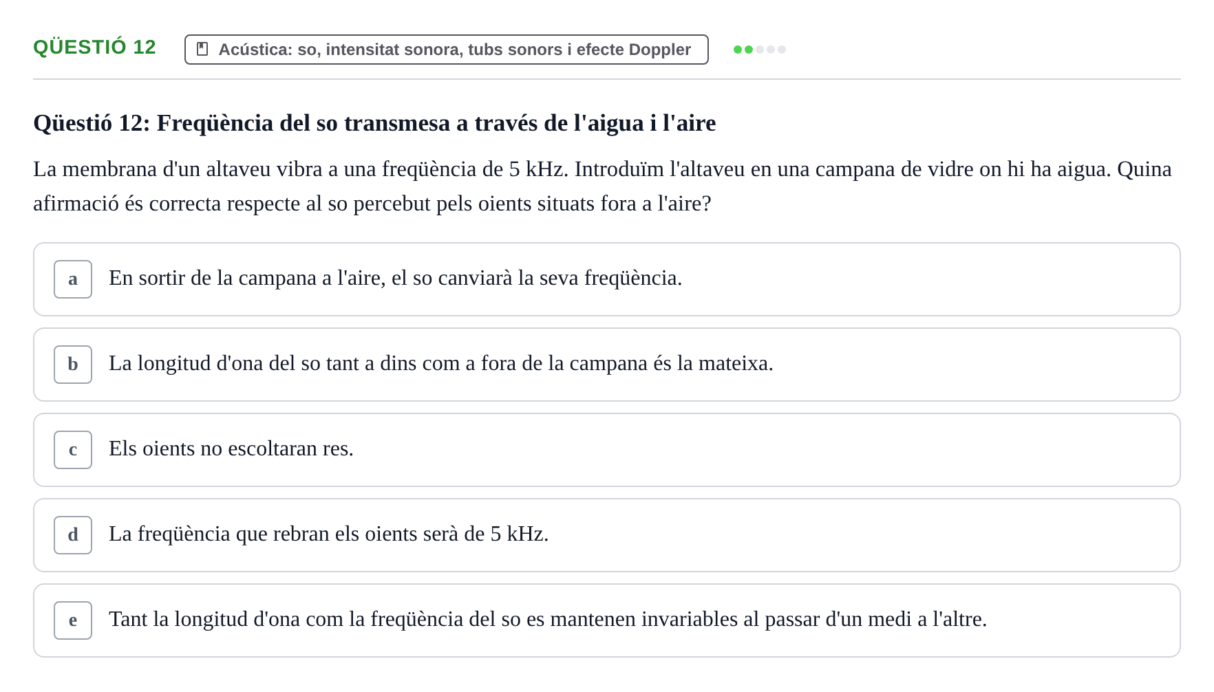Enunciado: Ejercicio Qüestió 12 · Física UB 2021