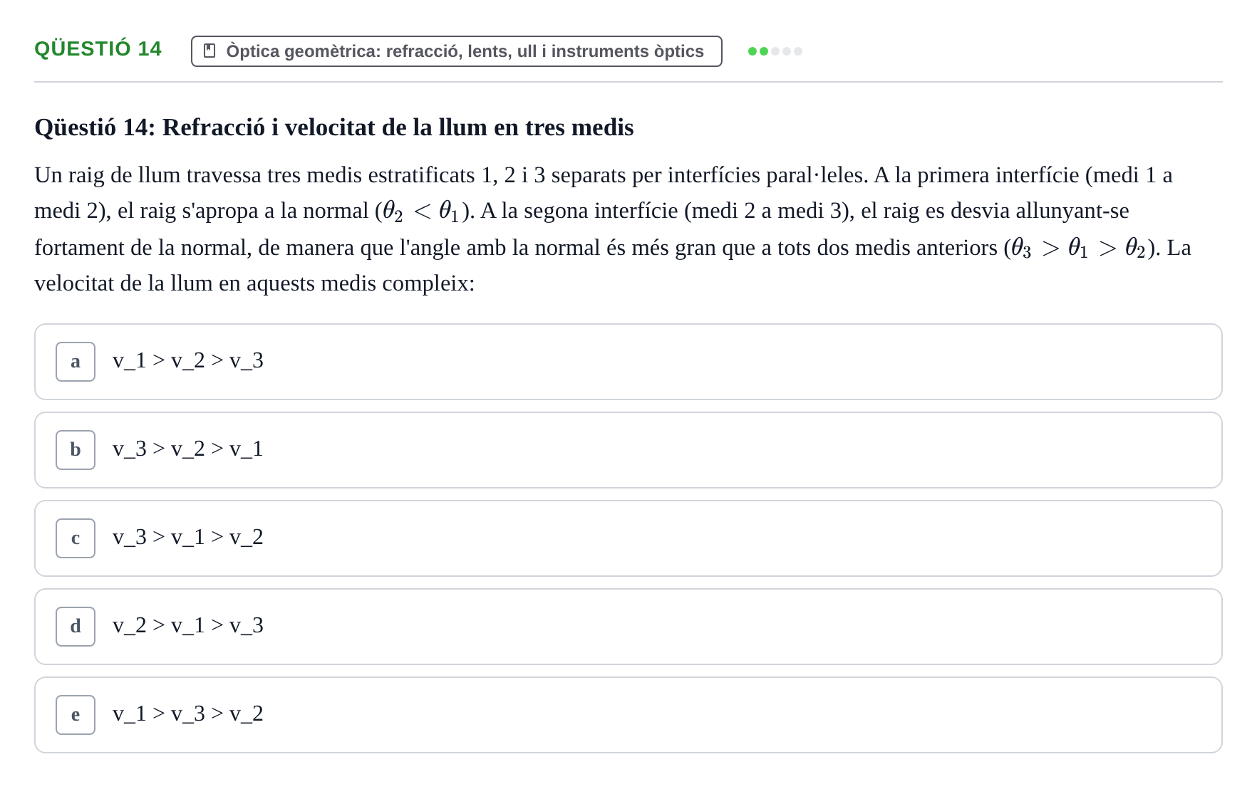 Enunciado: Ejercicio Qüestió 14 · Física UB 2021