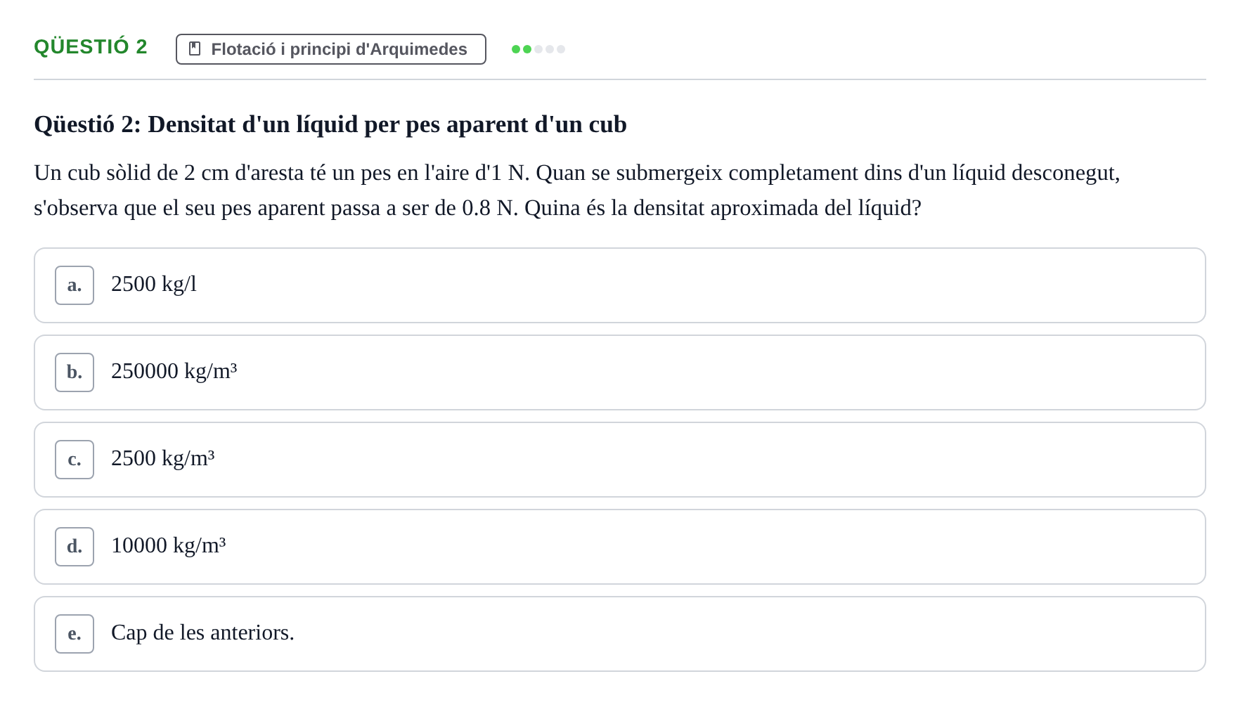 Enunciado: Ejercicio Qüestió 2 · Física UB 2021