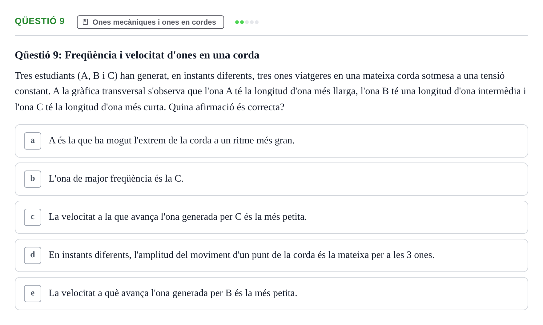 Enunciado: Ejercicio Qüestió 9 · Física UB 2021
