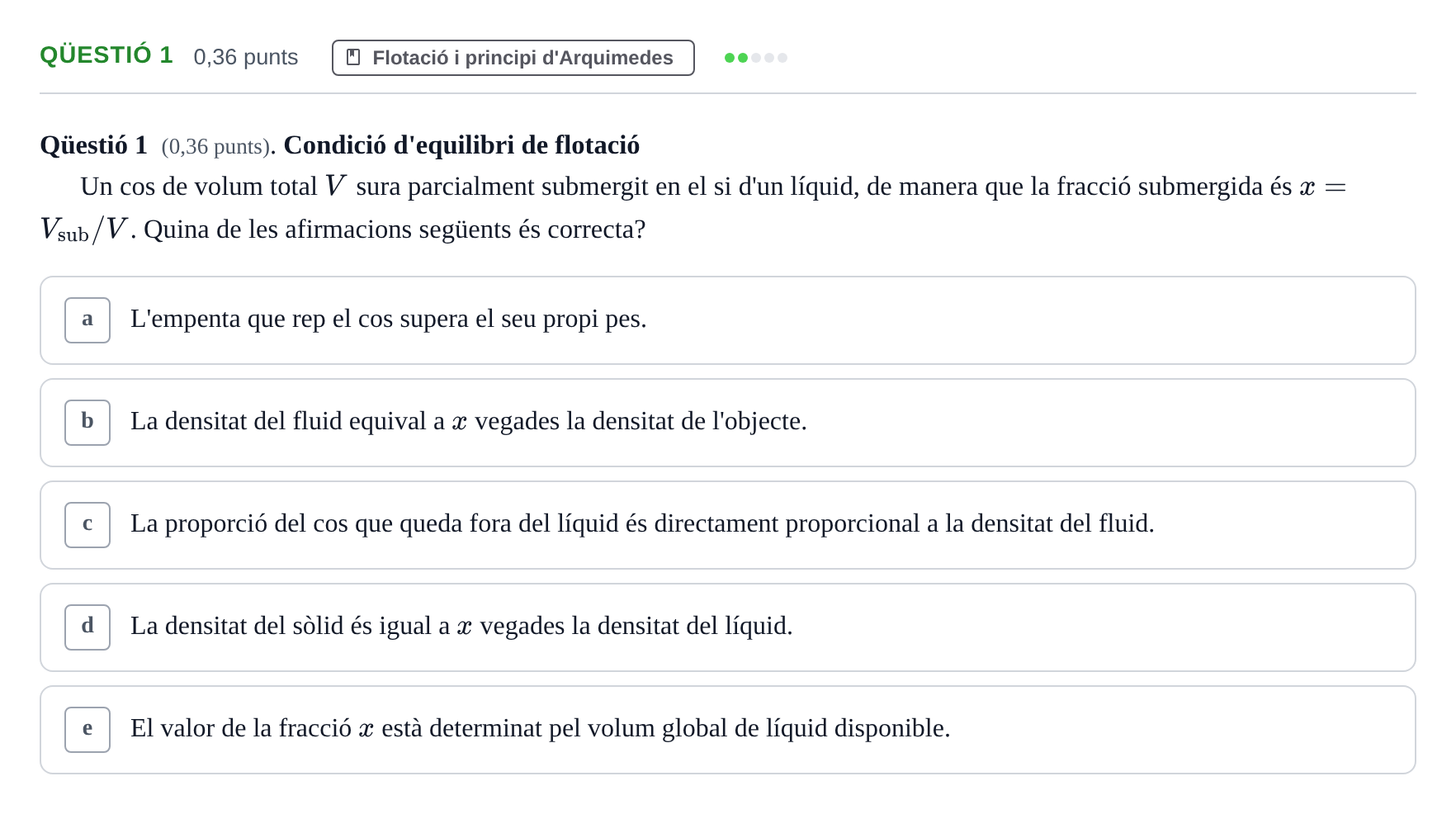 Enunciado: Ejercicio Qüestió 1 · Física UB 2024