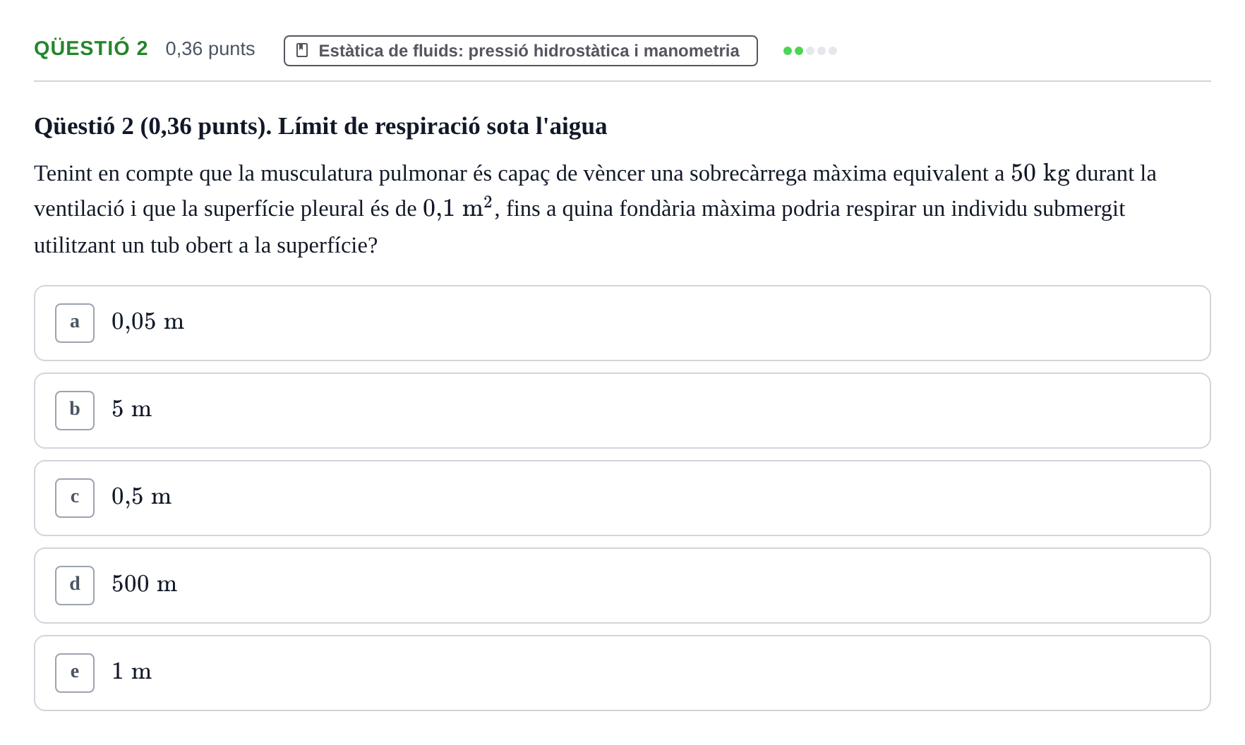 Enunciado: Ejercicio Qüestió 2 · Física UB 2024