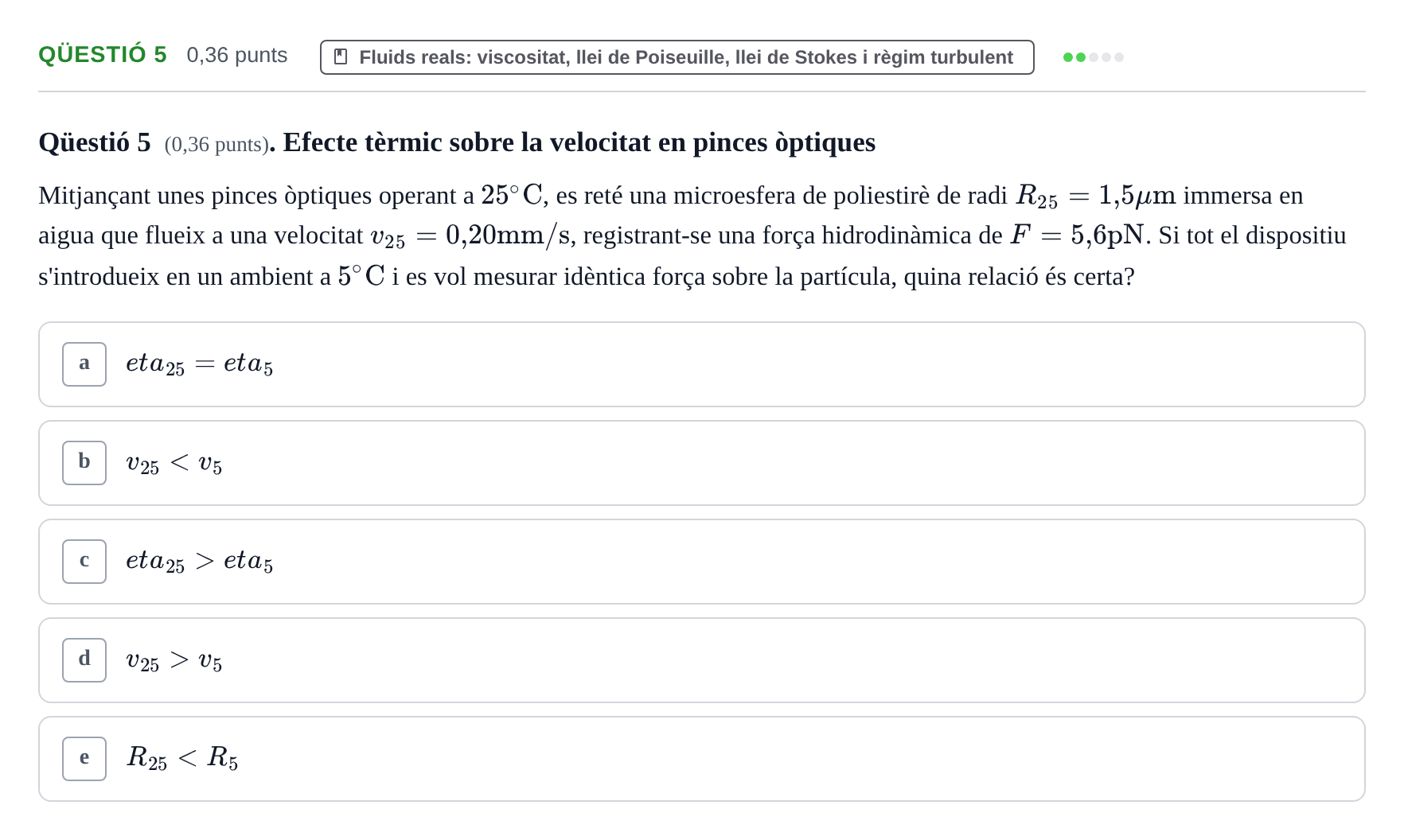 Enunciado: Ejercicio Qüestió 5 · Física UB 2024
