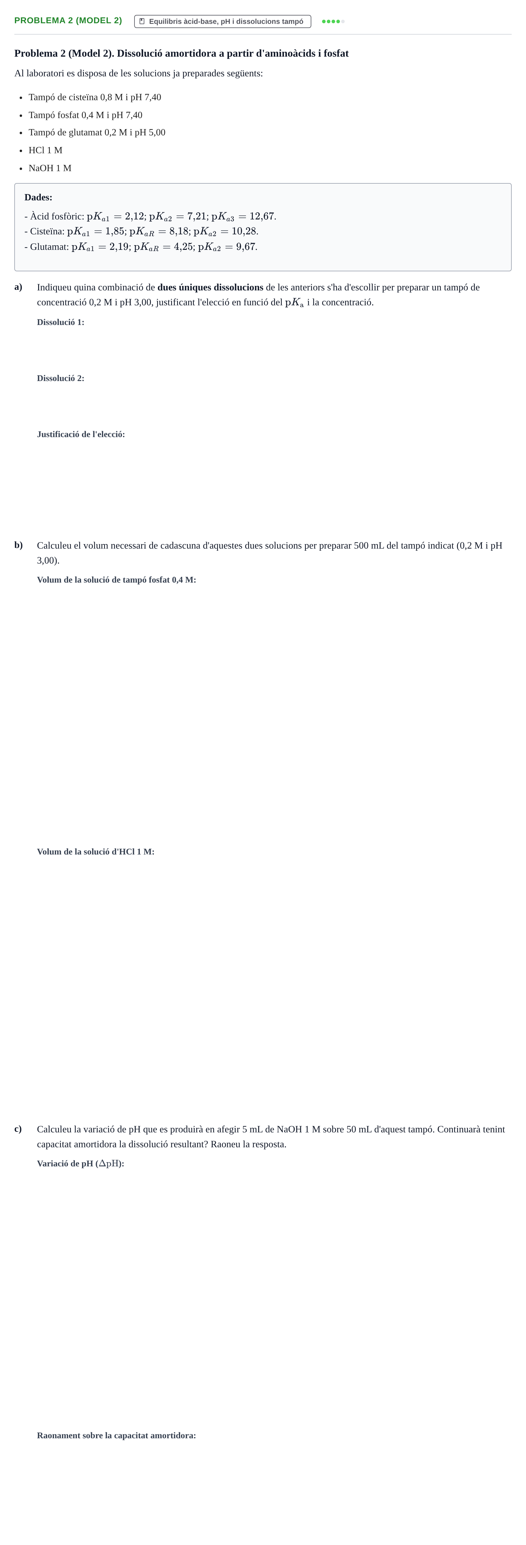 Enunciado: Problema 2 (Model 2) · Química UB 2020