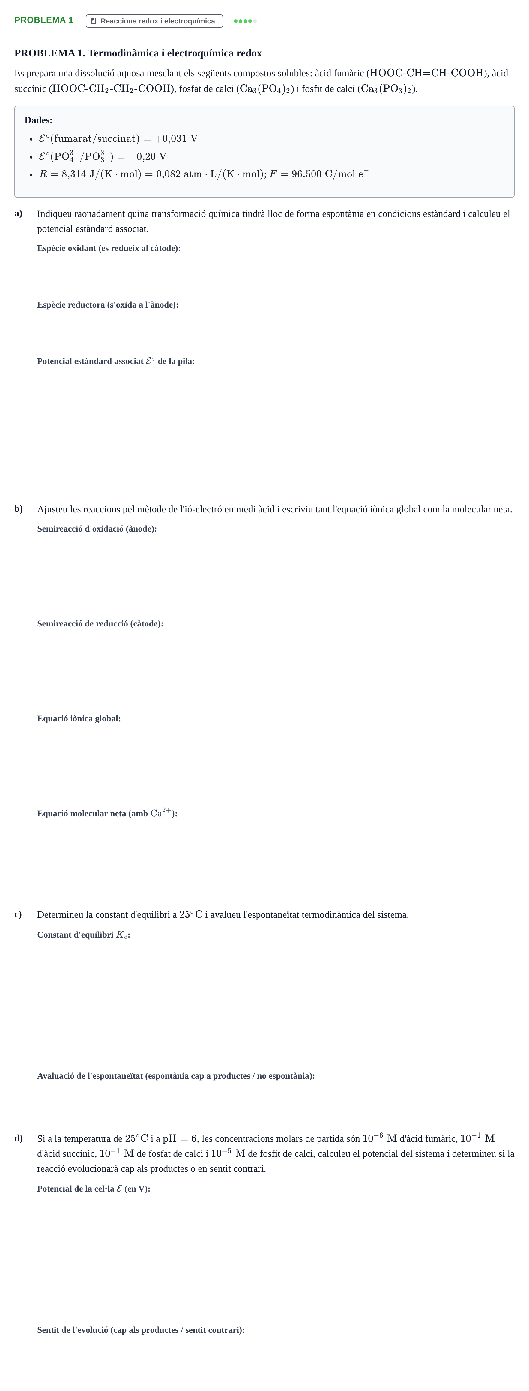 Enunciado: PROBLEMA 1 · Química UB 2021