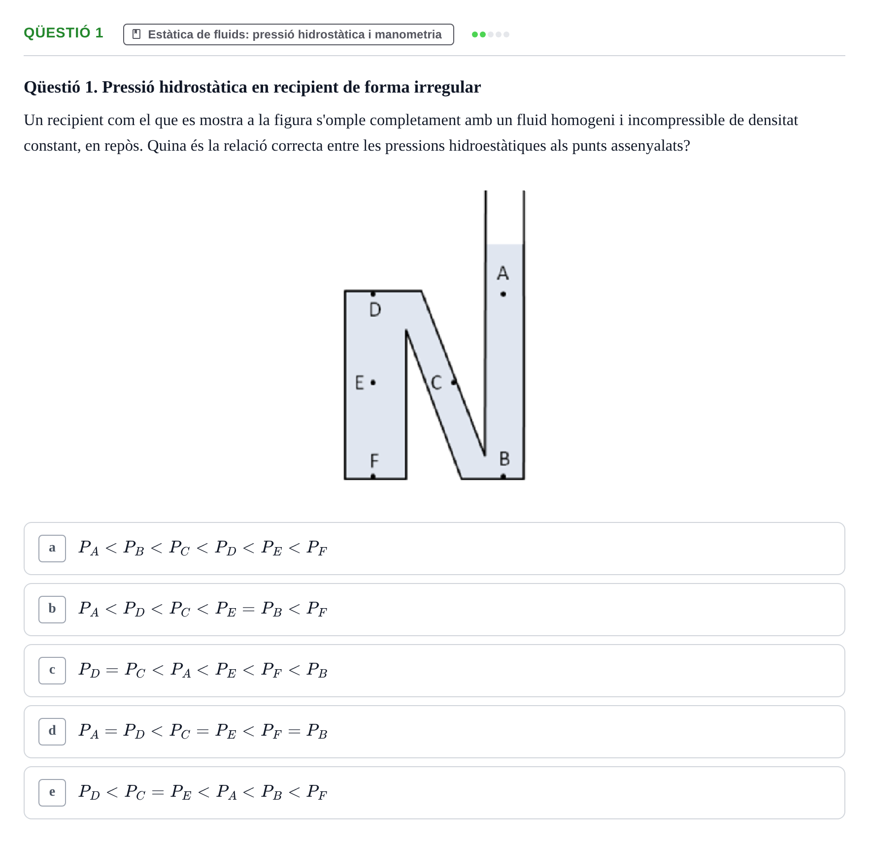 Enunciado: Ejercicio Qüestió 1 · Física UB 2014