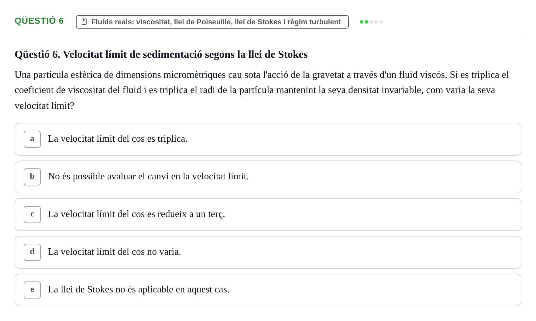 Enunciado: Ejercicio Qüestió 6 · Física UB 2014