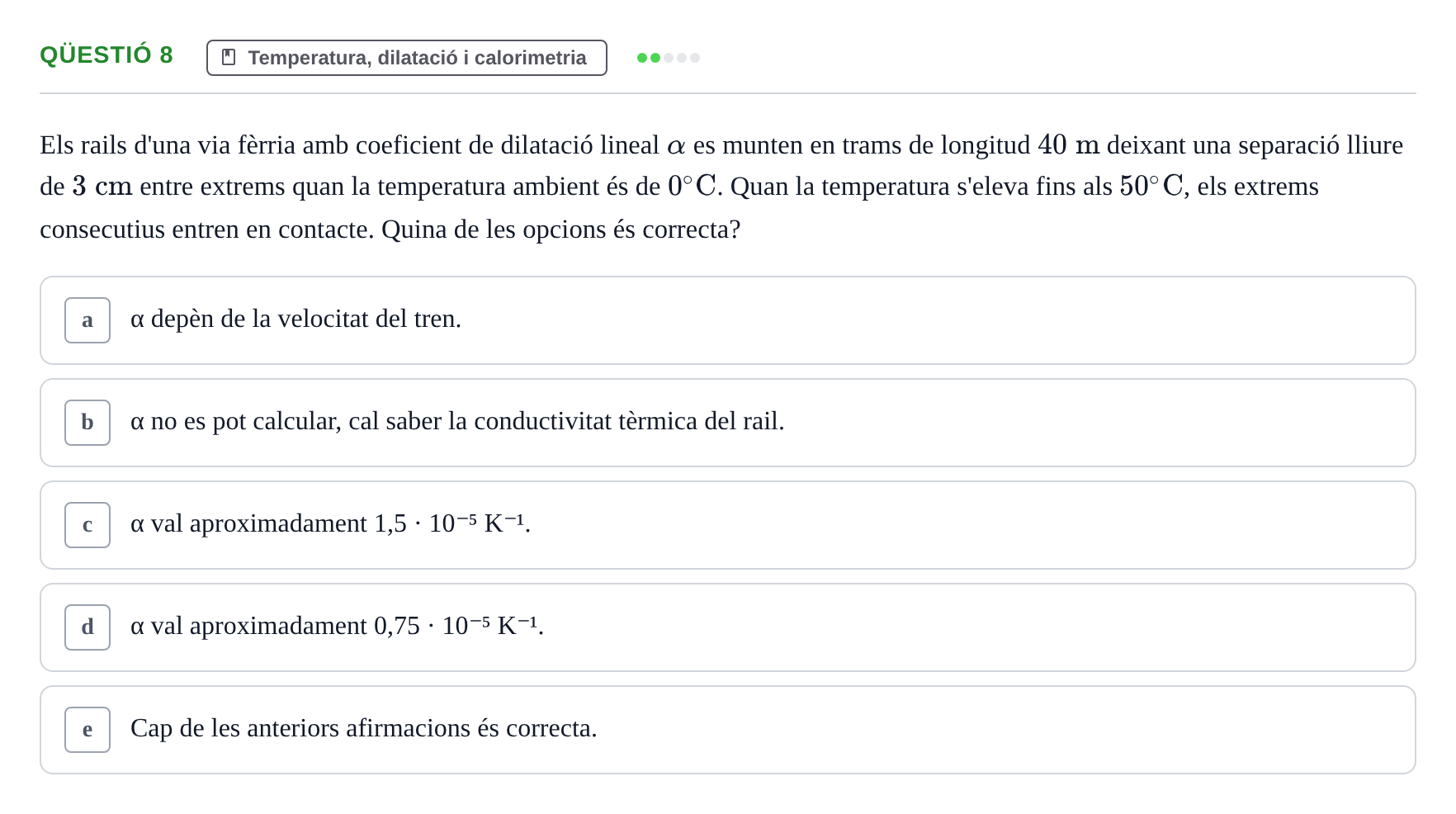Enunciado: Ejercicio Qüestió 8 · Física UB 2014