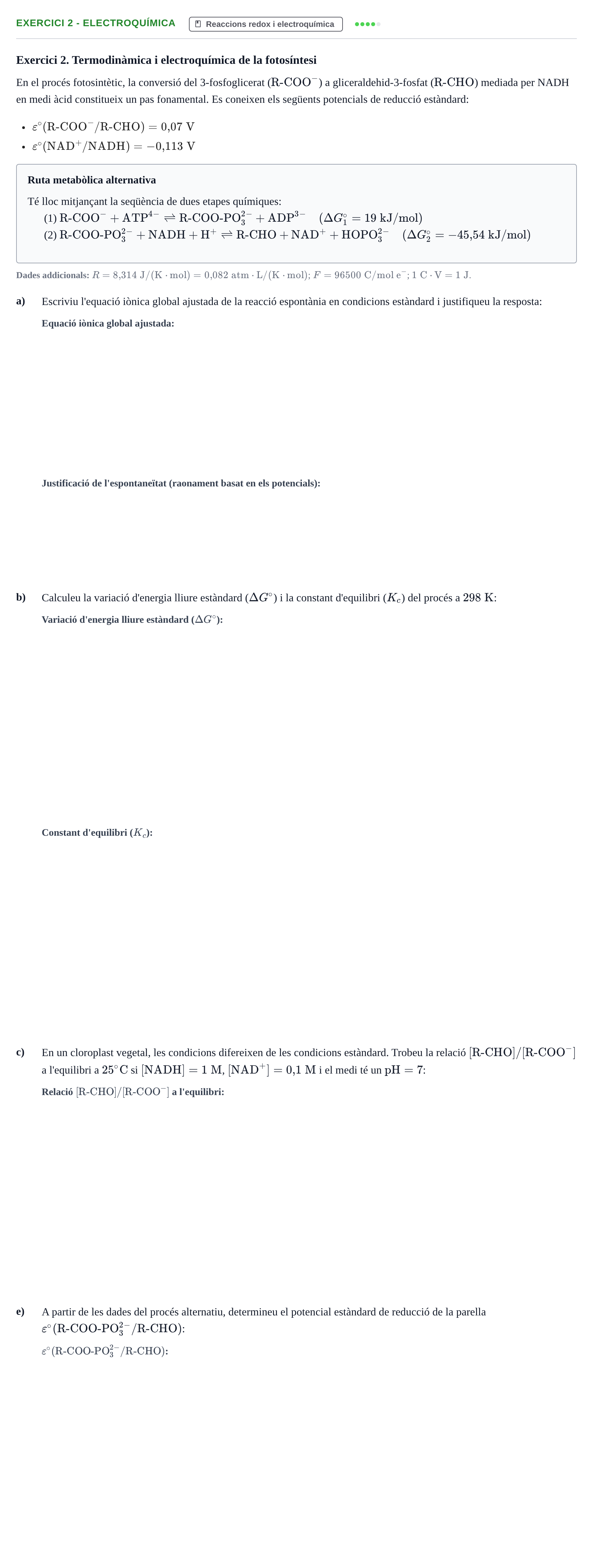 Enunciado: Exercici 2 - Electroquímica · Química UB 2022