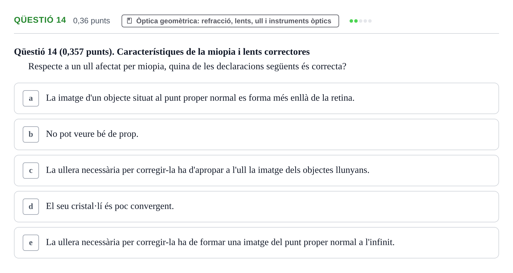 Enunciado: Ejercicio Qüestió 14 · Física UB 2015