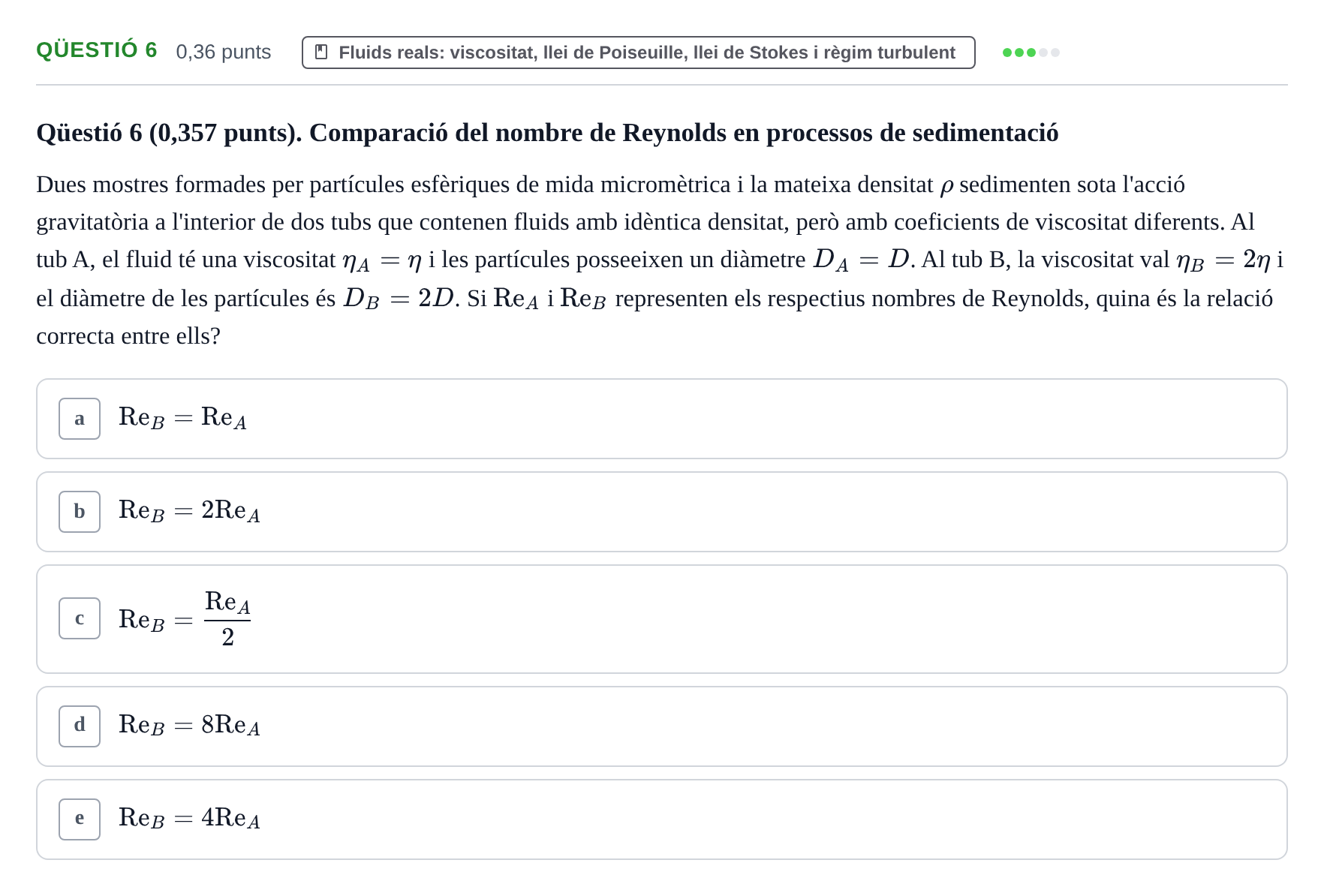 Enunciado: Ejercicio Qüestió 6 · Física UB 2015