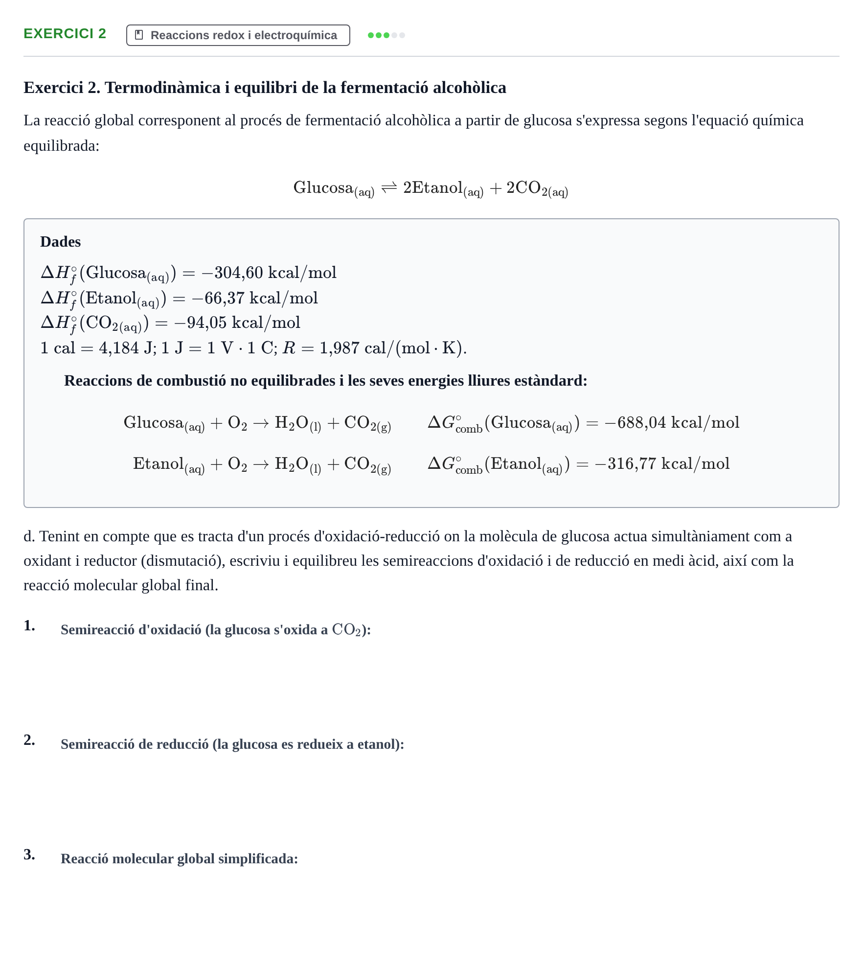 Enunciado: Exercici 2 - Reaccions redox · Química UB 2023