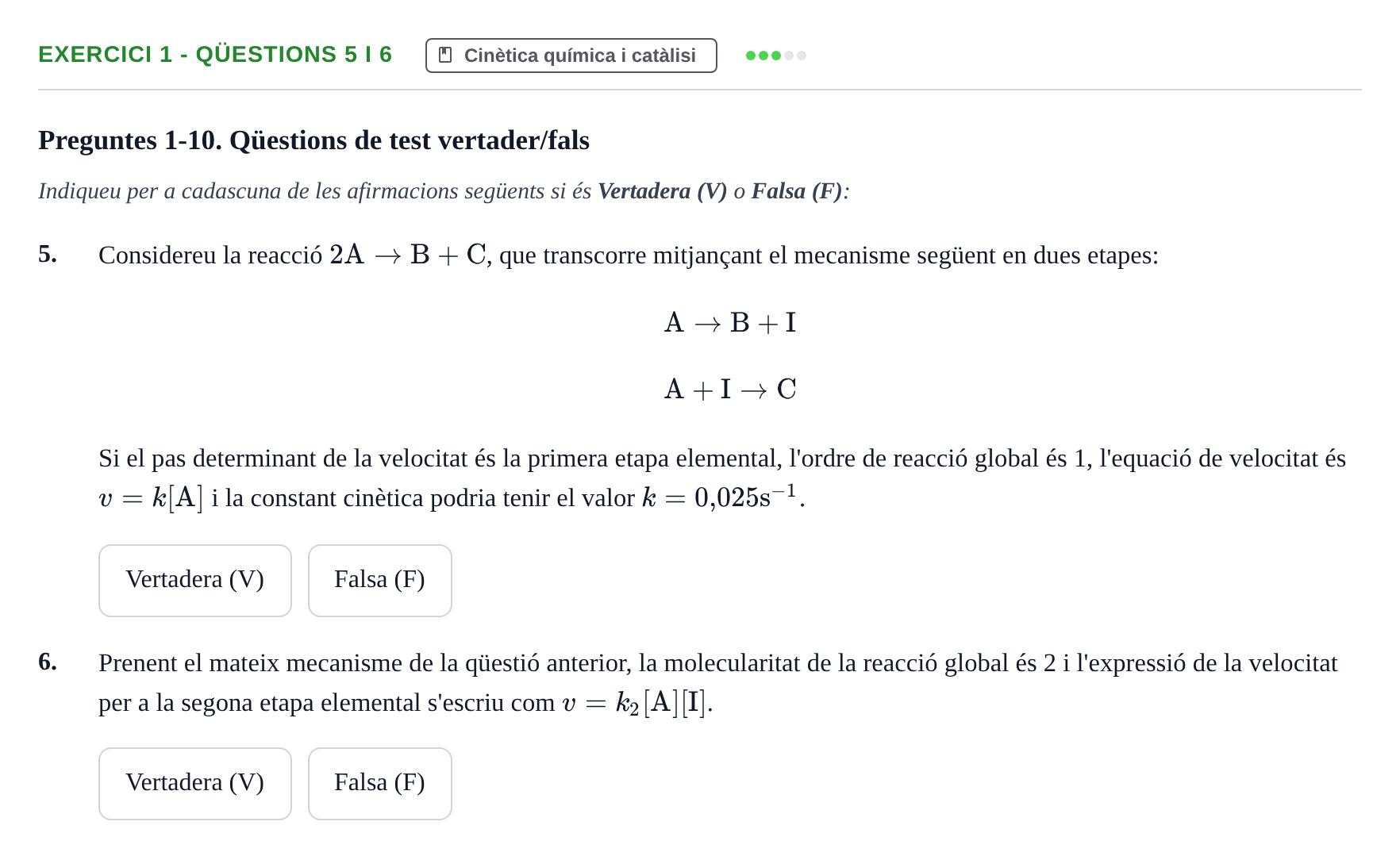 Enunciado: Ejercicio 1 - Qüestions 5 i 6 · Química UB 2023