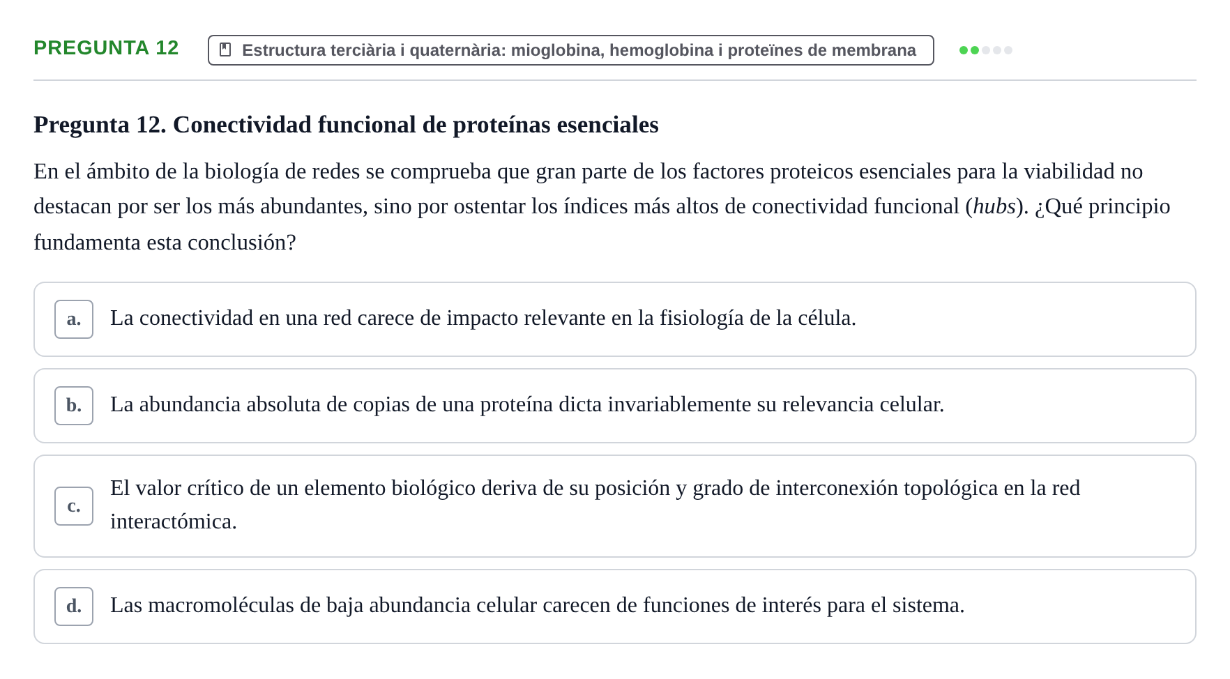 Enunciado: Pregunta 12