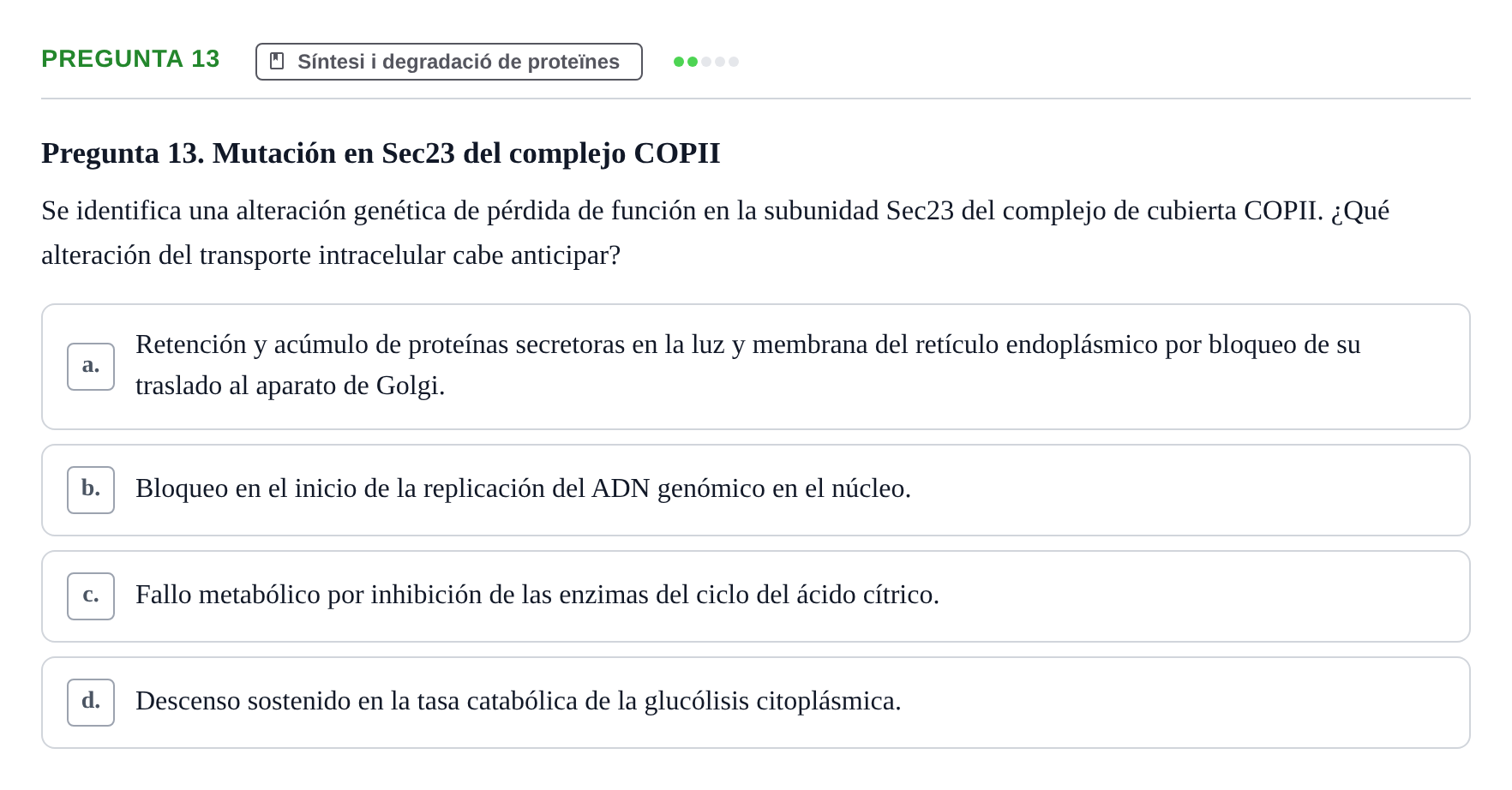 Enunciado: Pregunta 13