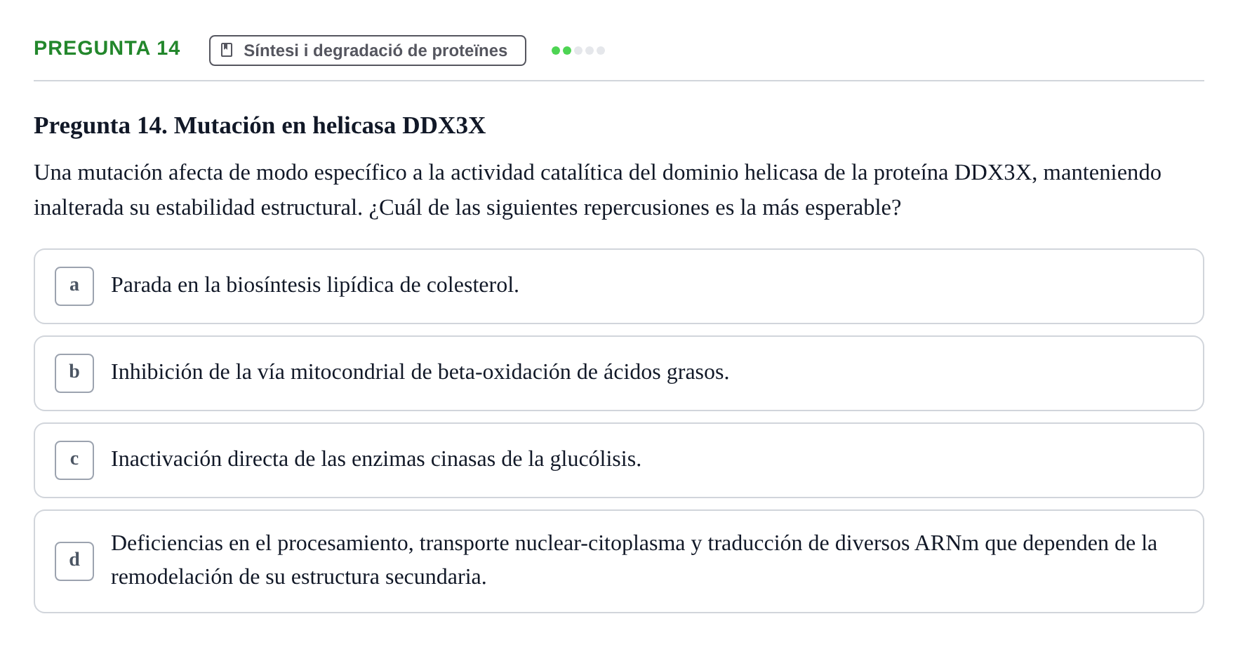 Enunciado: Pregunta 14