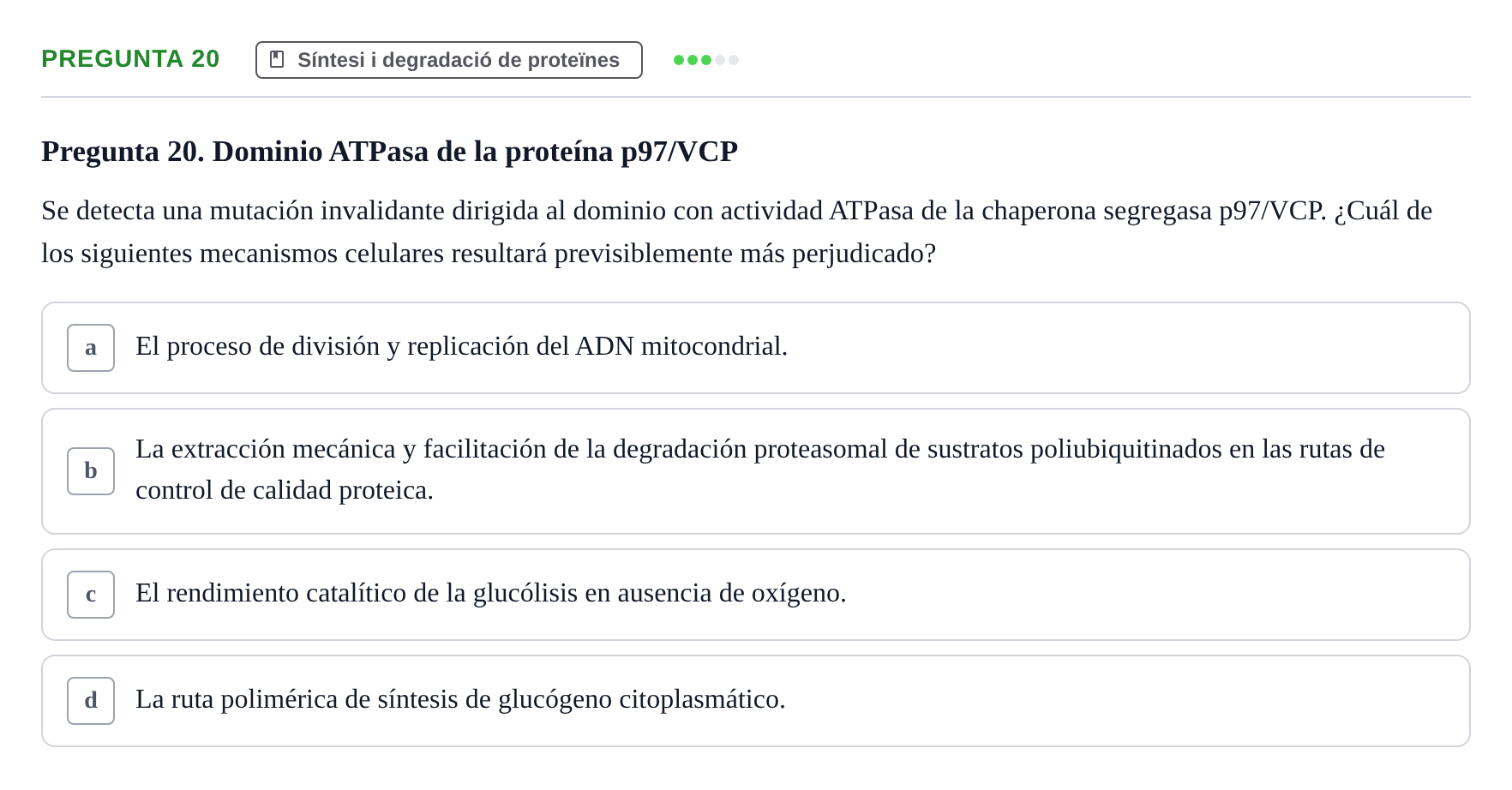 Enunciado: Pregunta 20