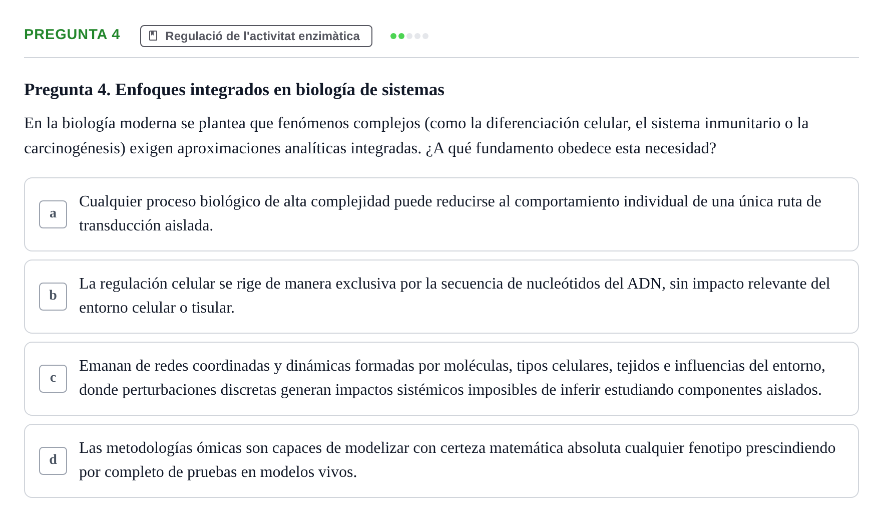Enunciado: Pregunta 4