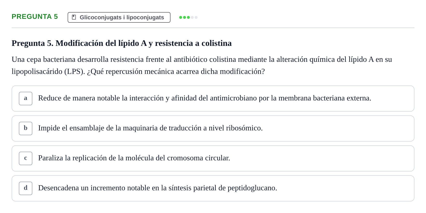 Enunciado: Pregunta 5