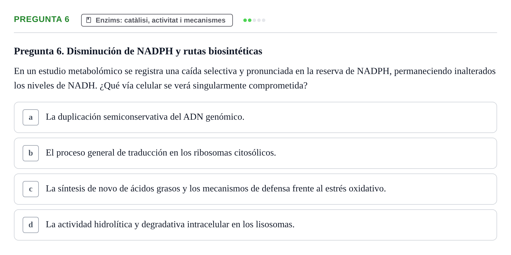 Enunciado: Pregunta 6