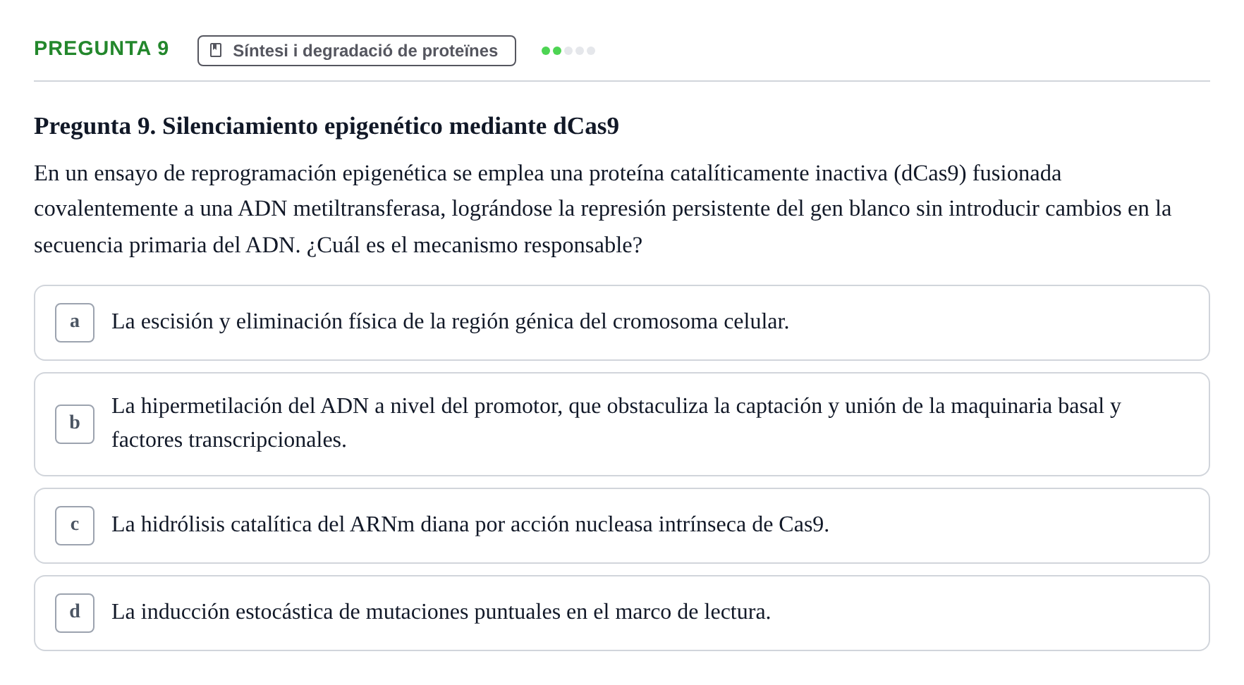 Enunciado: Pregunta 9