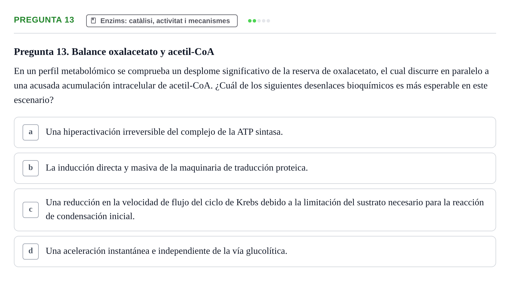 Enunciado: Pregunta 13