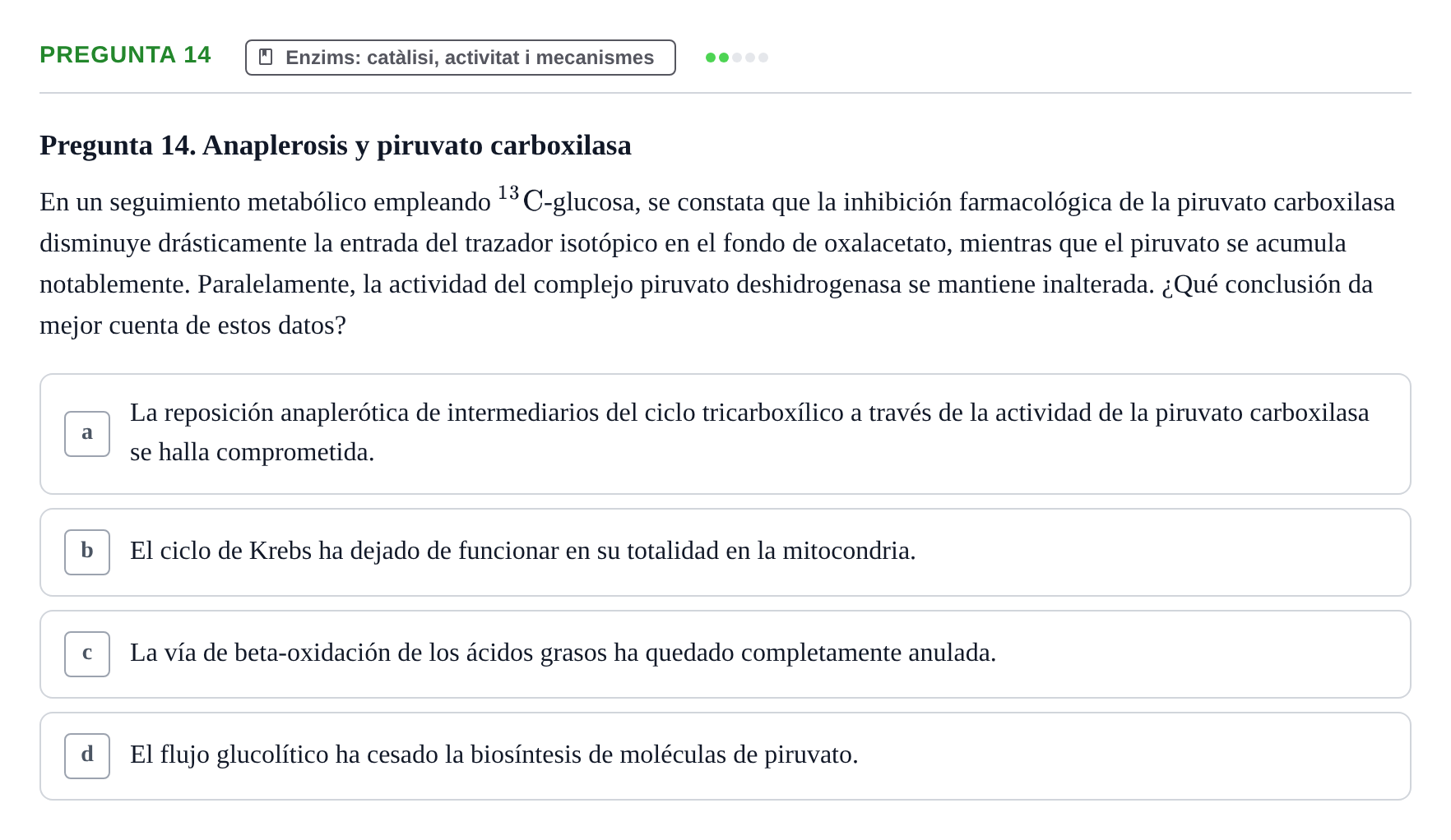 Enunciado: Pregunta 14