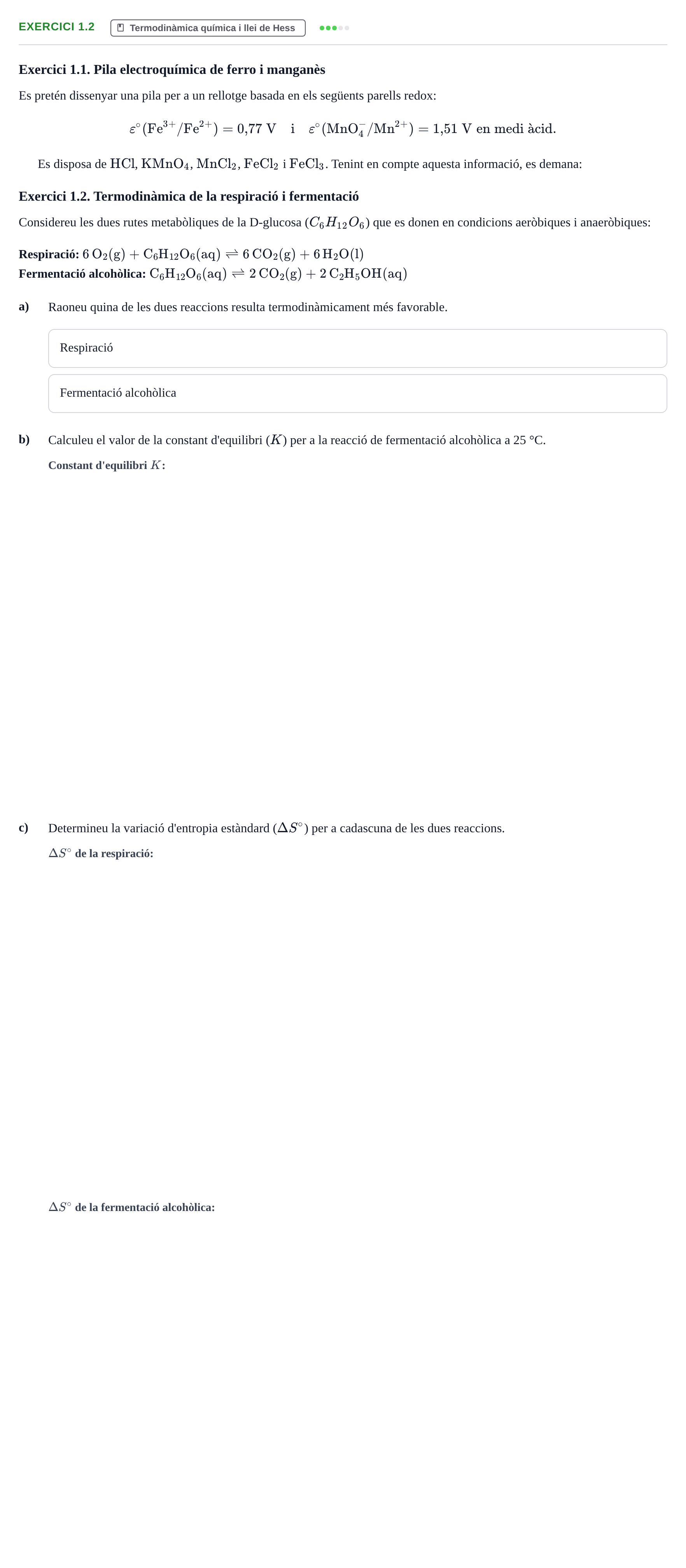 Enunciado: Exercici 1.2 · Química UB 2024