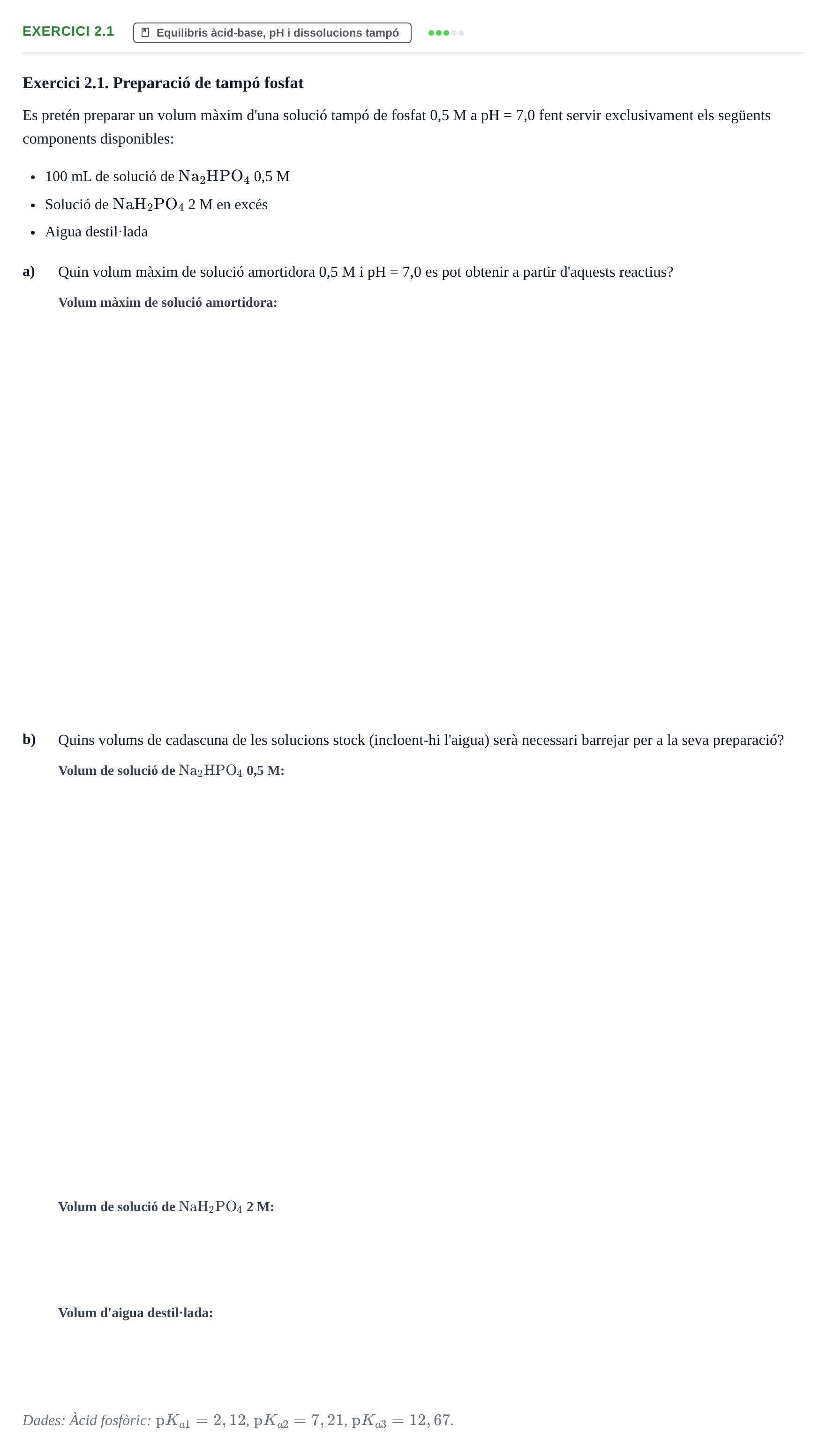 Enunciado: Exercici 2.1 · Química UB 2024