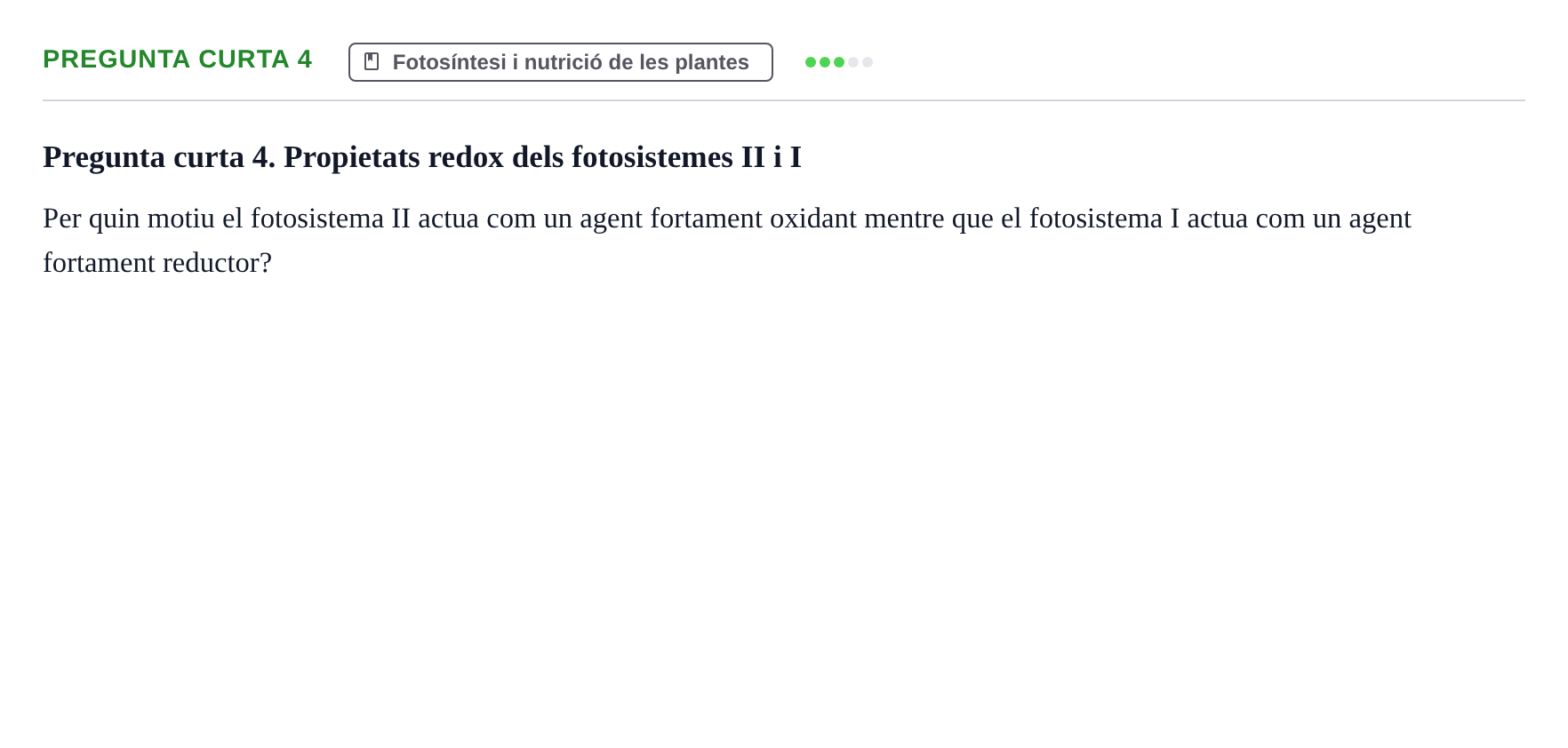 Enunciado: Pregunta curta 4 · Biología I UB 2022