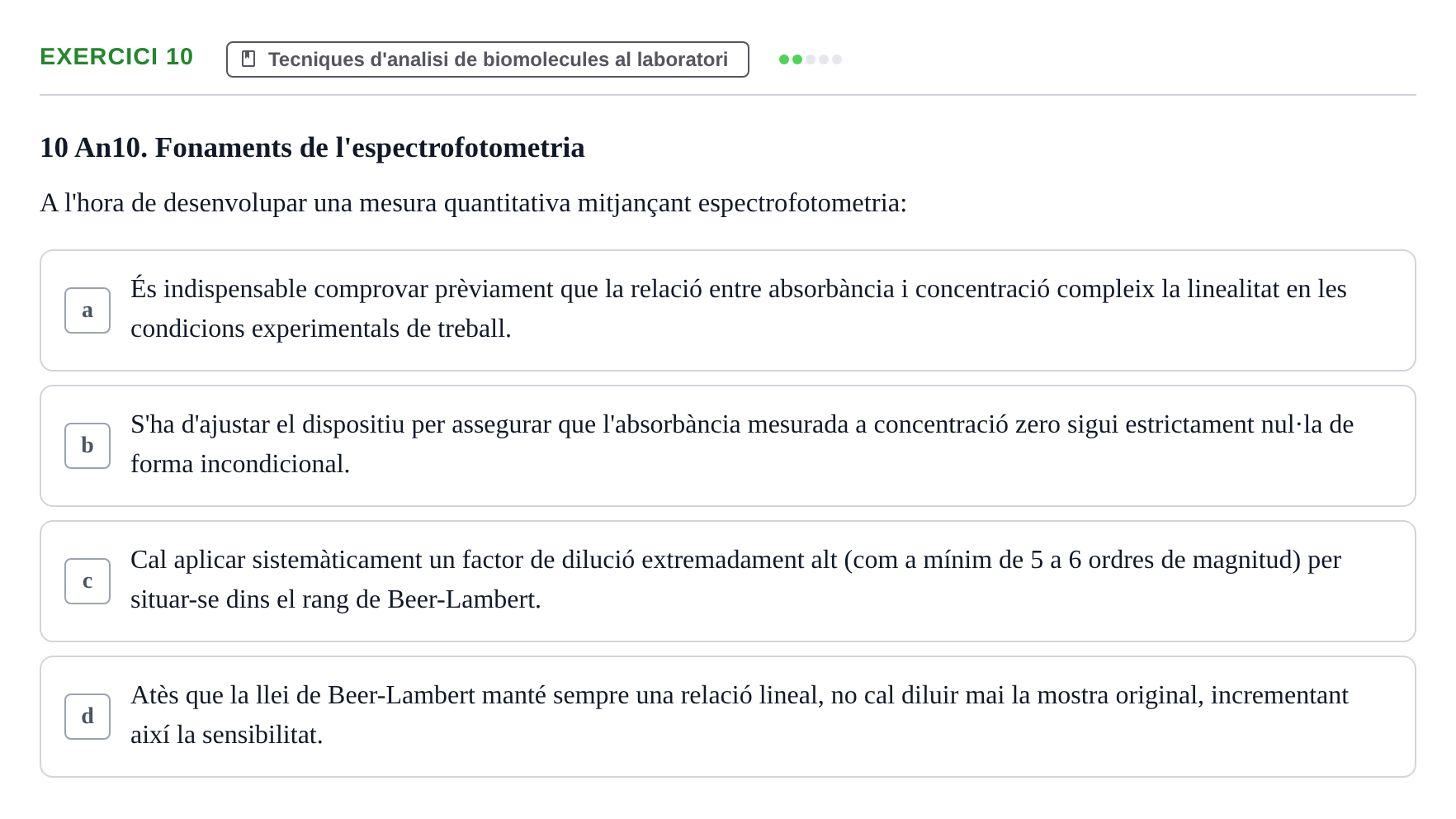 Enunciado: Problema 10 · Biología II UB Examen Parcial de Pràctiques: Anàlisi i Observació