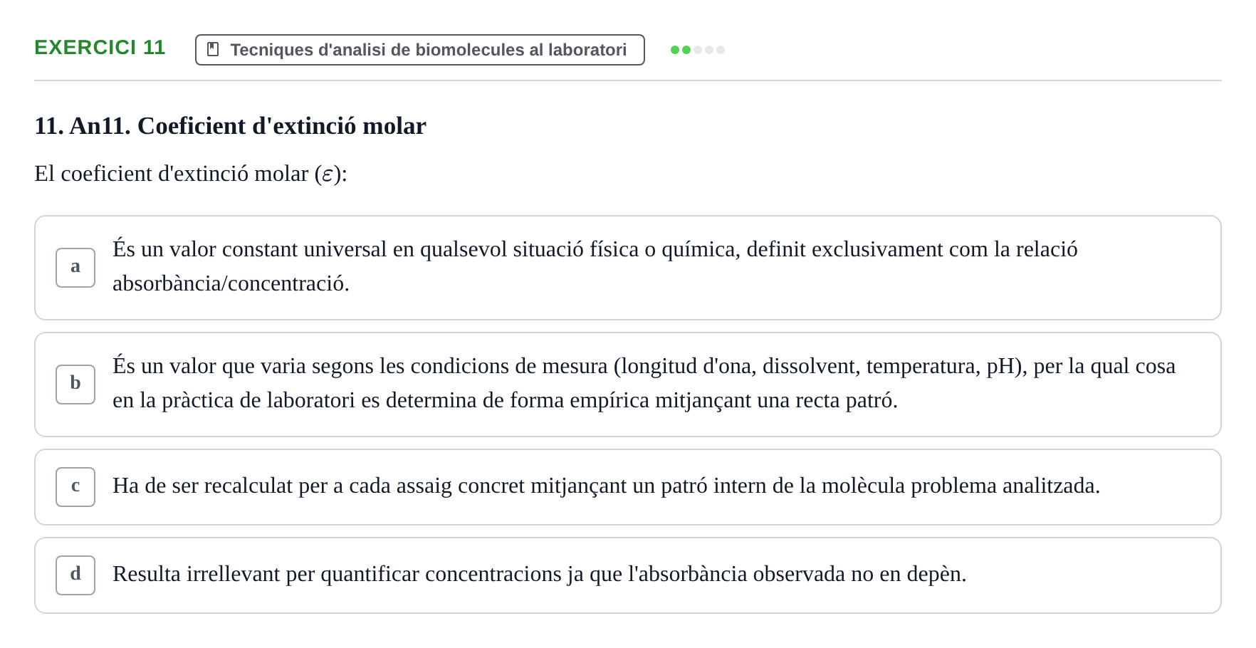 Enunciado: Problema 11 · Biología II UB Examen Parcial de Pràctiques: Anàlisi i Observació