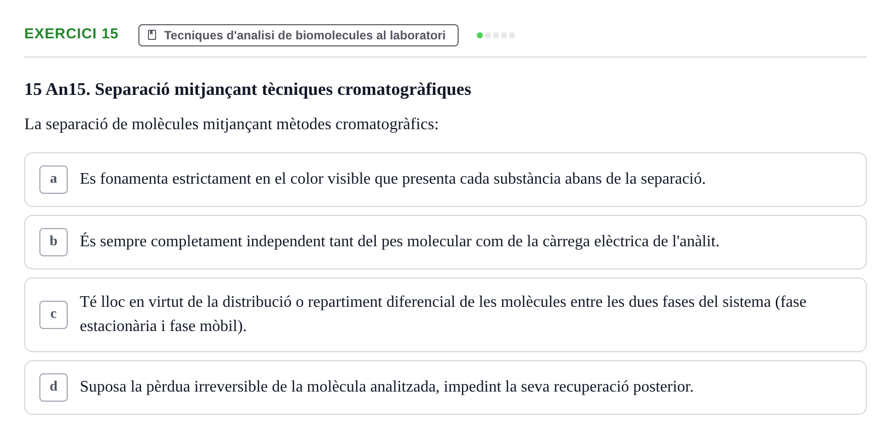 Enunciado: Problema 15 · Biología II UB Examen Parcial de Pràctiques: Anàlisi i Observació