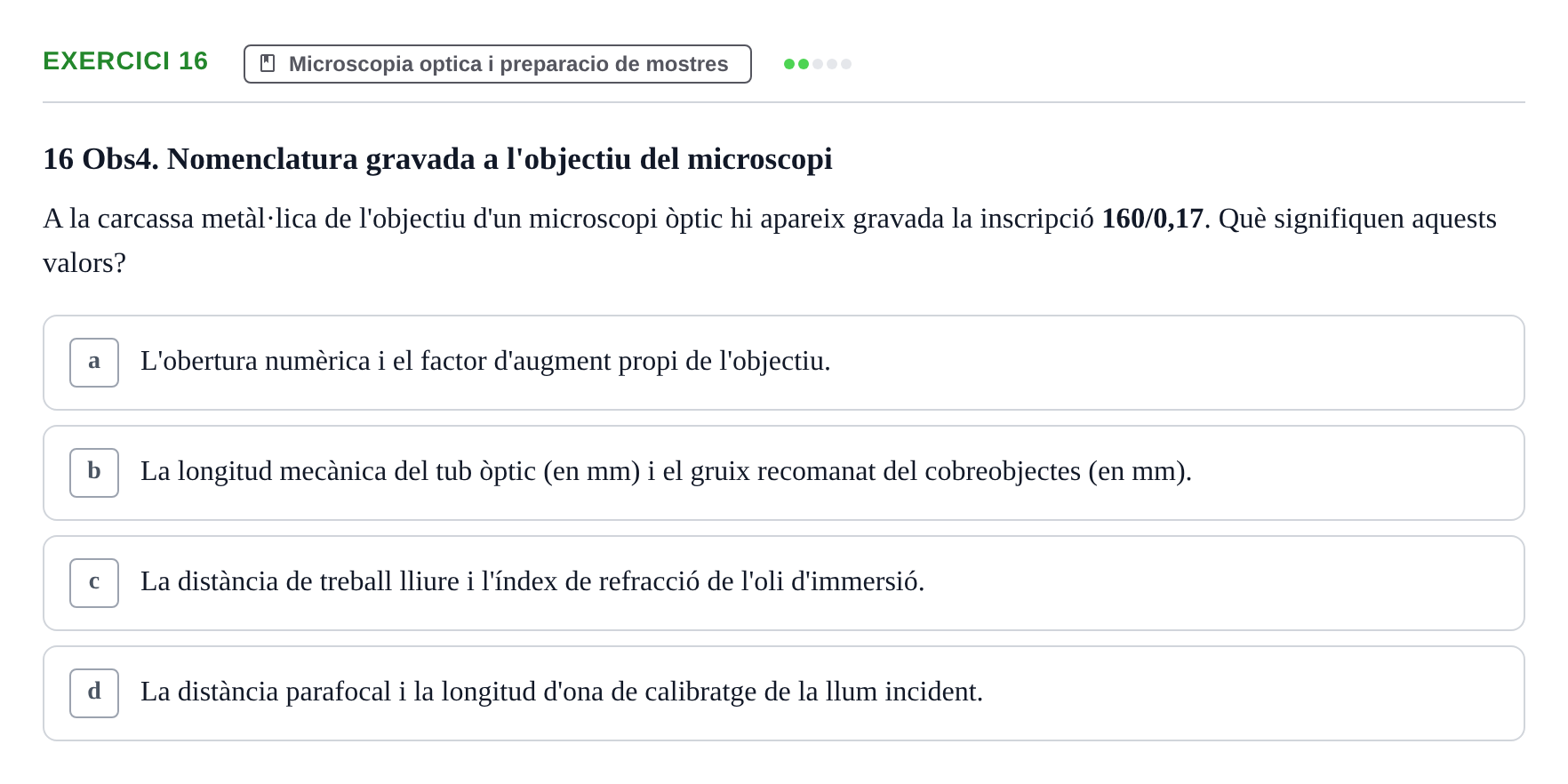 Enunciado: Problema 16 · Biología II UB Examen Parcial de Pràctiques: Anàlisi i Observació