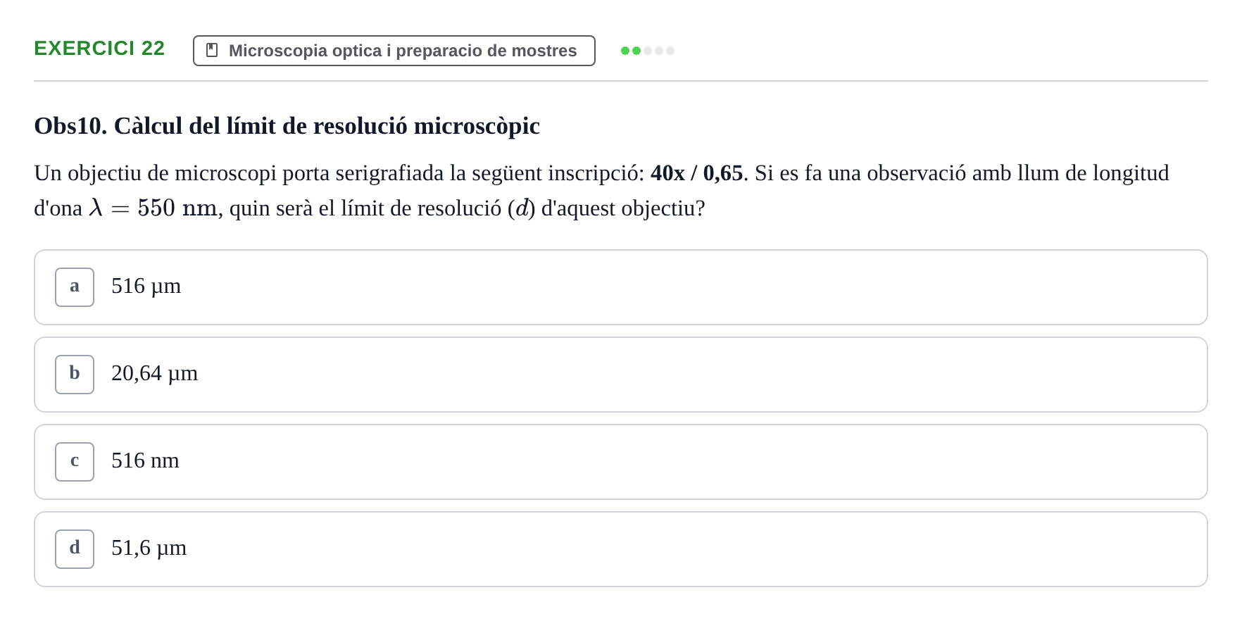 Enunciado: Problema 22 · Biología II UB Examen Parcial de Pràctiques: Anàlisi i Observació