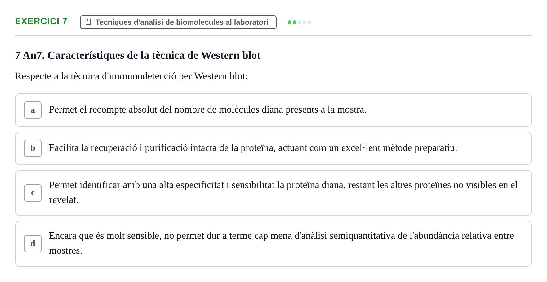 Enunciado: Problema 7 · Biología II UB Examen Parcial de Pràctiques: Anàlisi i Observació